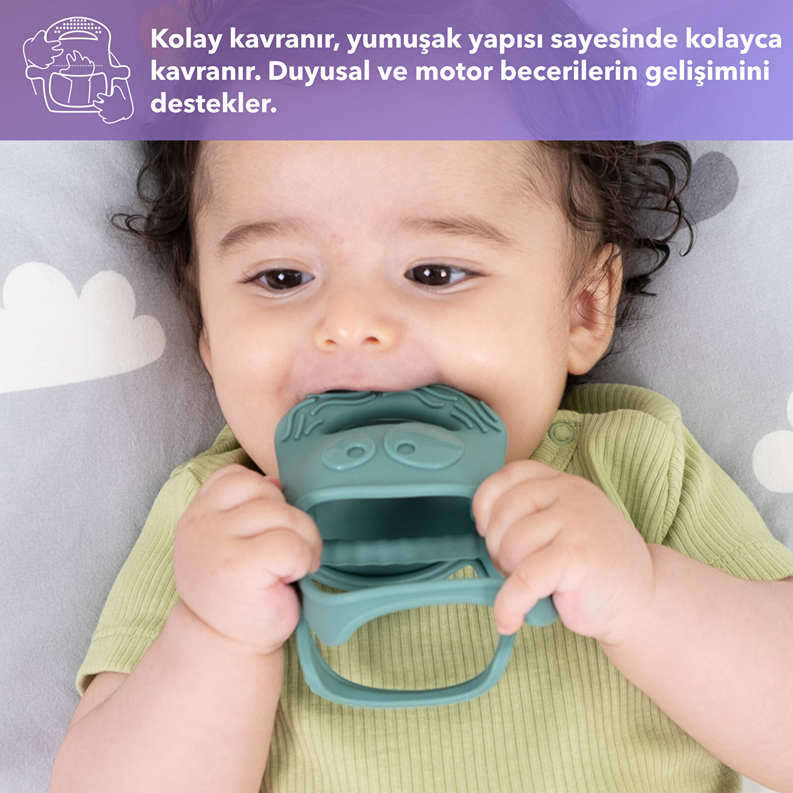 Bebek Diş Kaşıyıcı Yeşil Bebek Diş Kaşıyıcı Yeşil