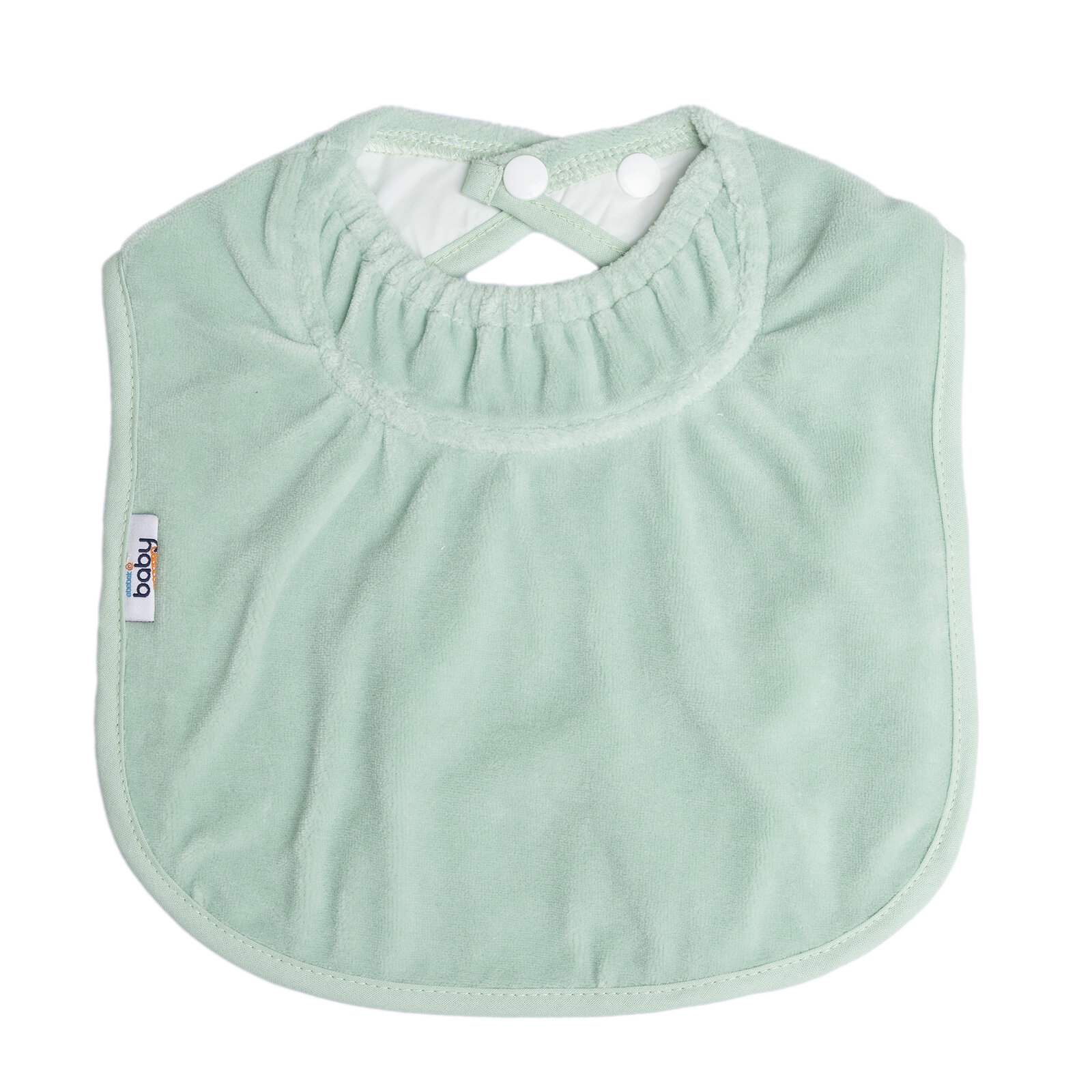 Bebek Eğlenceli Baskılı Desenli Kadife Önlük Yeşil