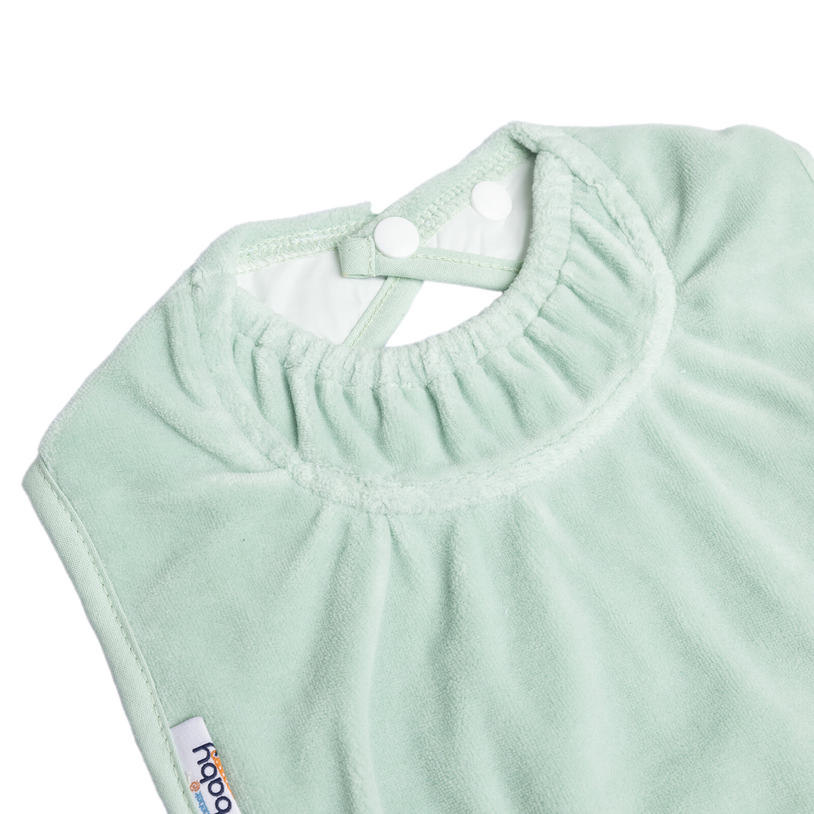 Bebek Eğlenceli Baskılı Desenli Kadife Önlük Yeşil