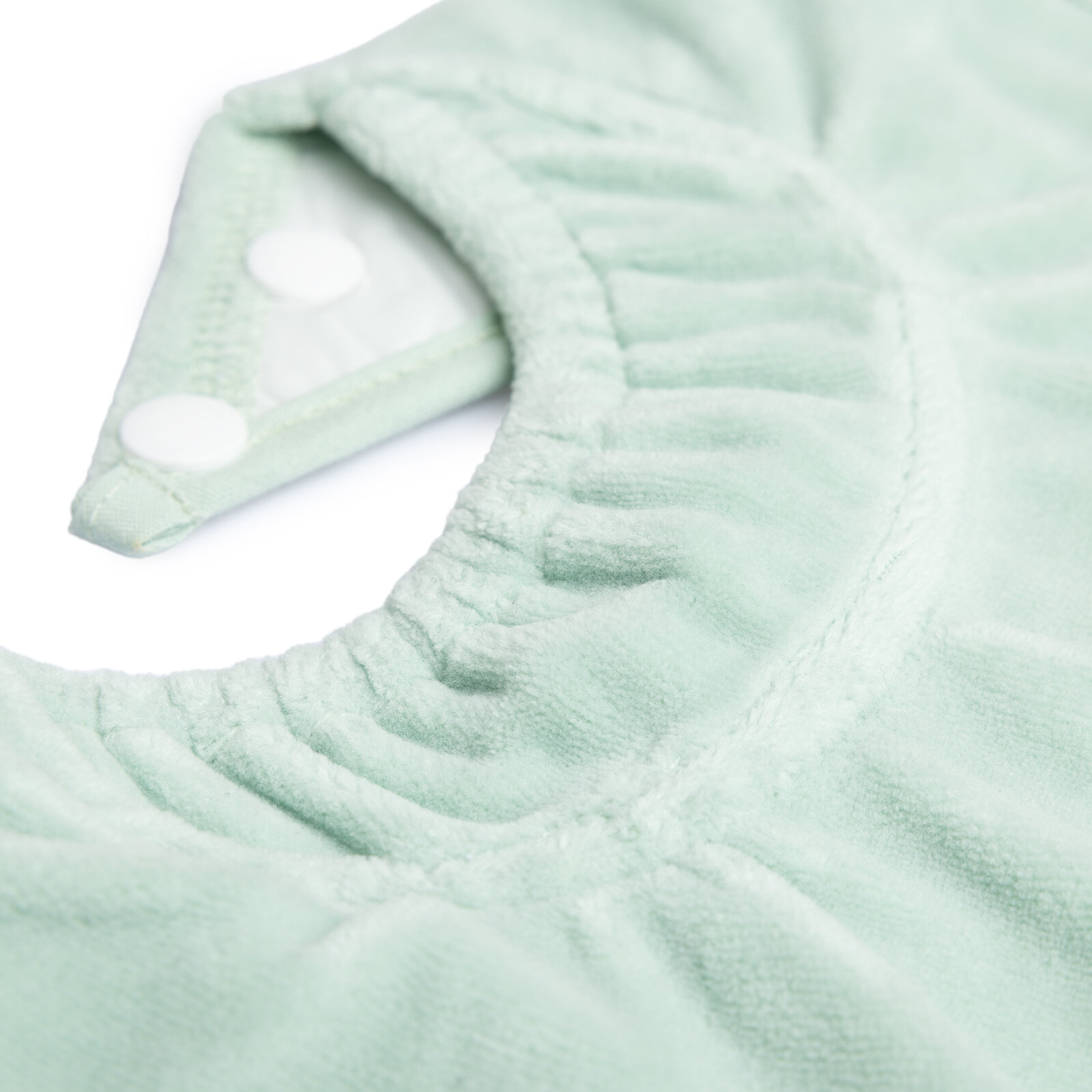 Bebek Eğlenceli Baskılı Desenli Kadife Önlük Yeşil