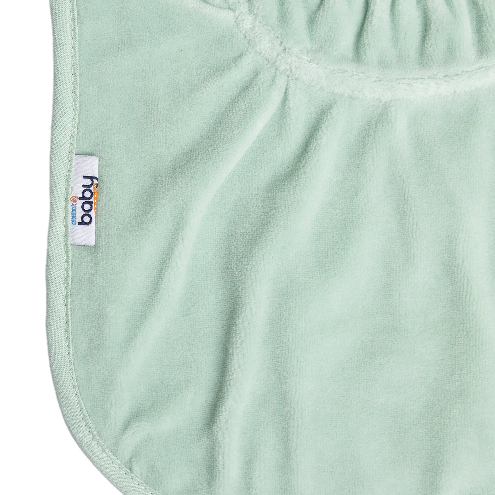 Bebek Eğlenceli Baskılı Desenli Kadife Önlük Yeşil