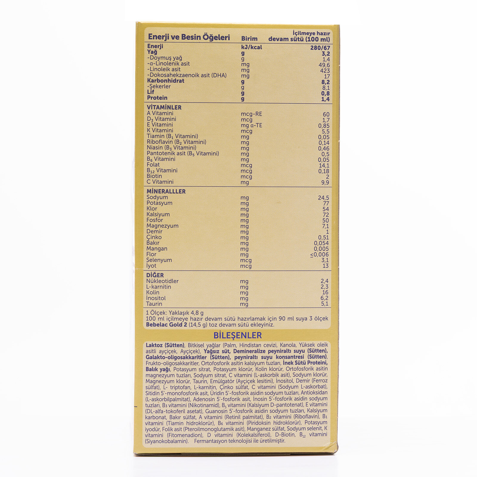 2 Devam Sütü 800 gr 6-12 Ay