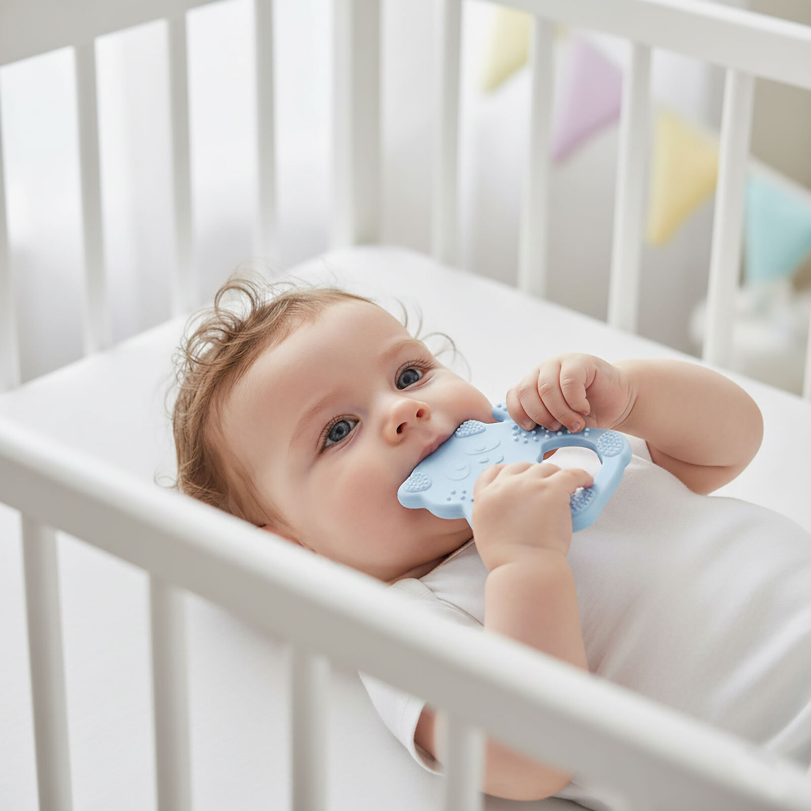 Besties Silikon Diş Kaşıyıcı Buz Mavisi Panda & Yeşil Kedi