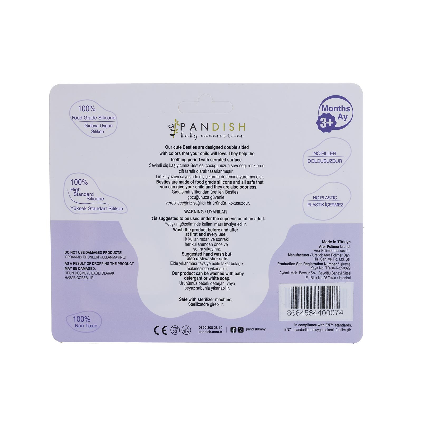 Besties Silikon Diş Kaşıyıcı Buz Mavisi Panda & Yeşil Kedi Besties Silikon Diş Kaşıyıcı Buz Mavisi Panda & Yeşil Kedi