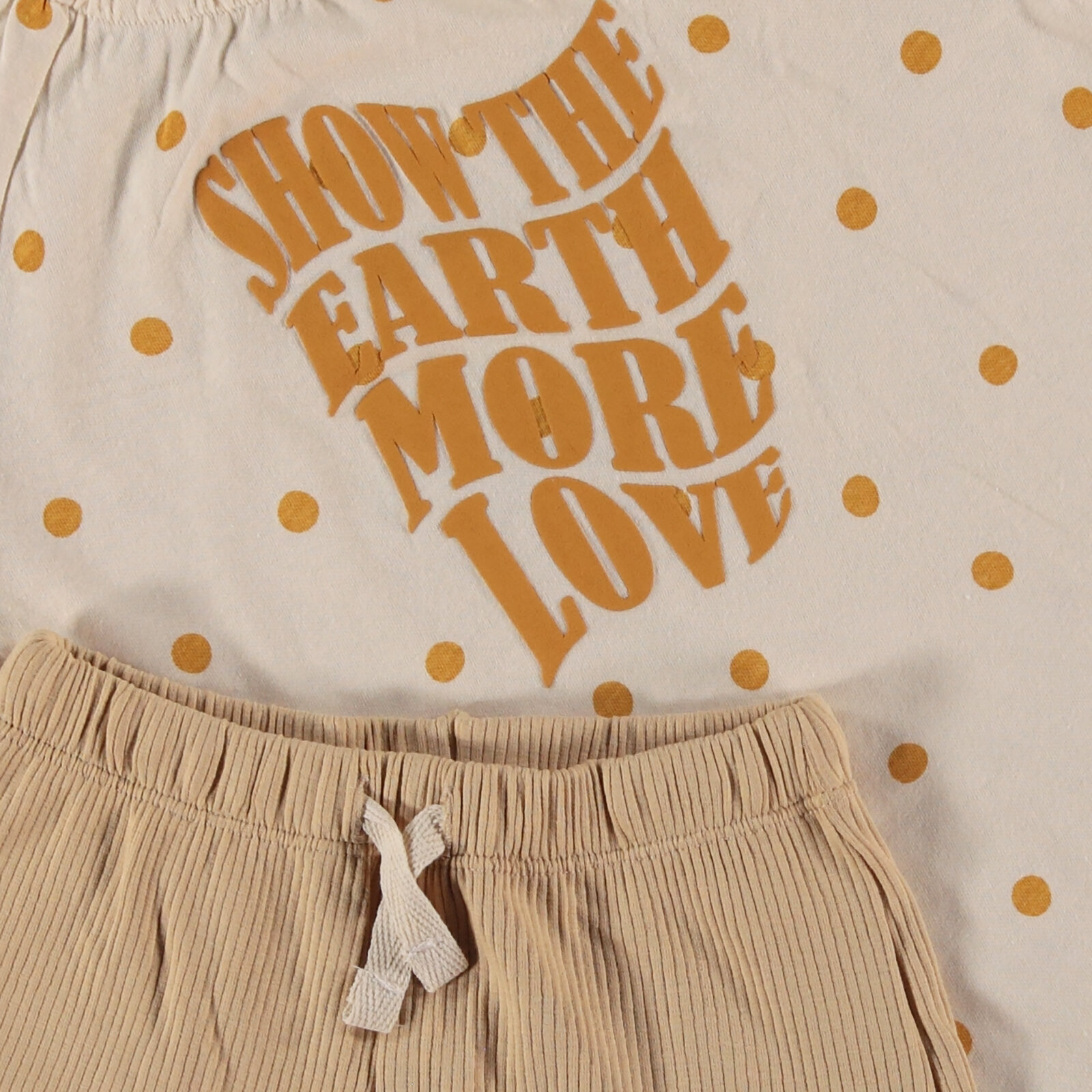 Better Cotton Kız Bebek Modelli  Rahat Kalıp Tshirt-Şort Takım