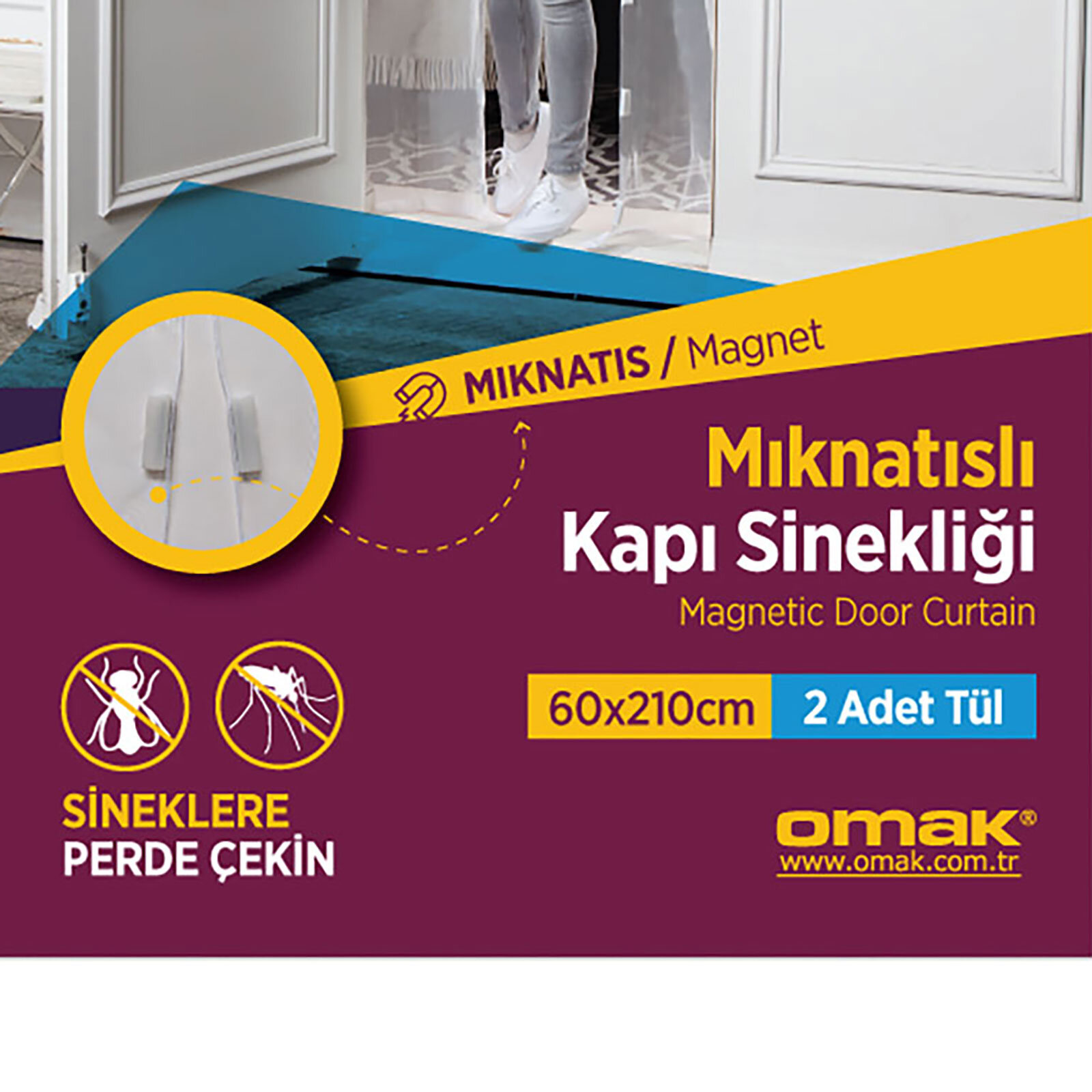 Beyaz Magnetli Kapı Sinekliği