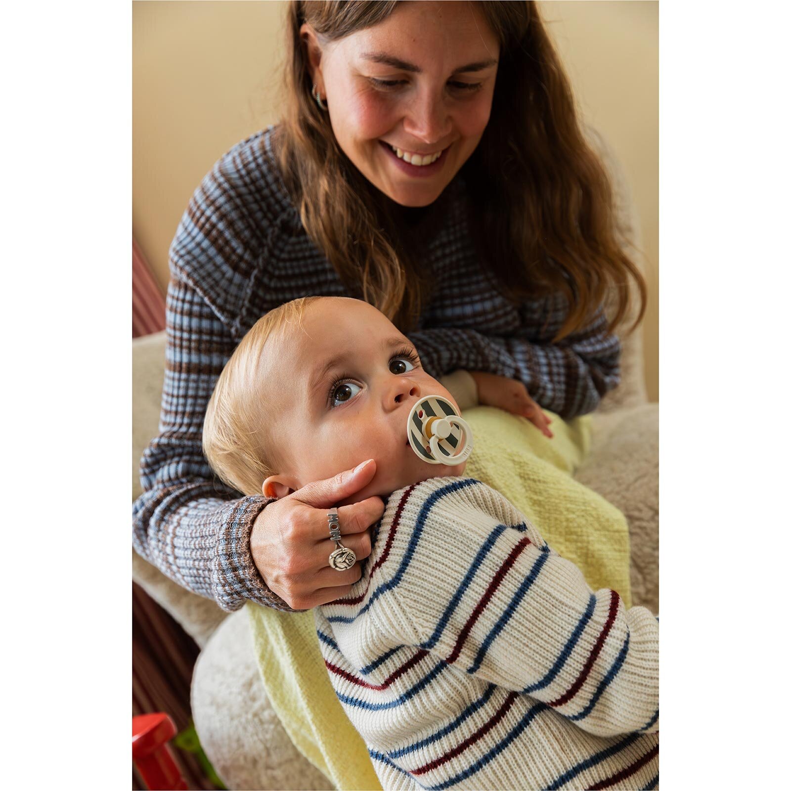 Bibs Studio Colour Block Kauçuk Emzik-Steel 0-6 Ay