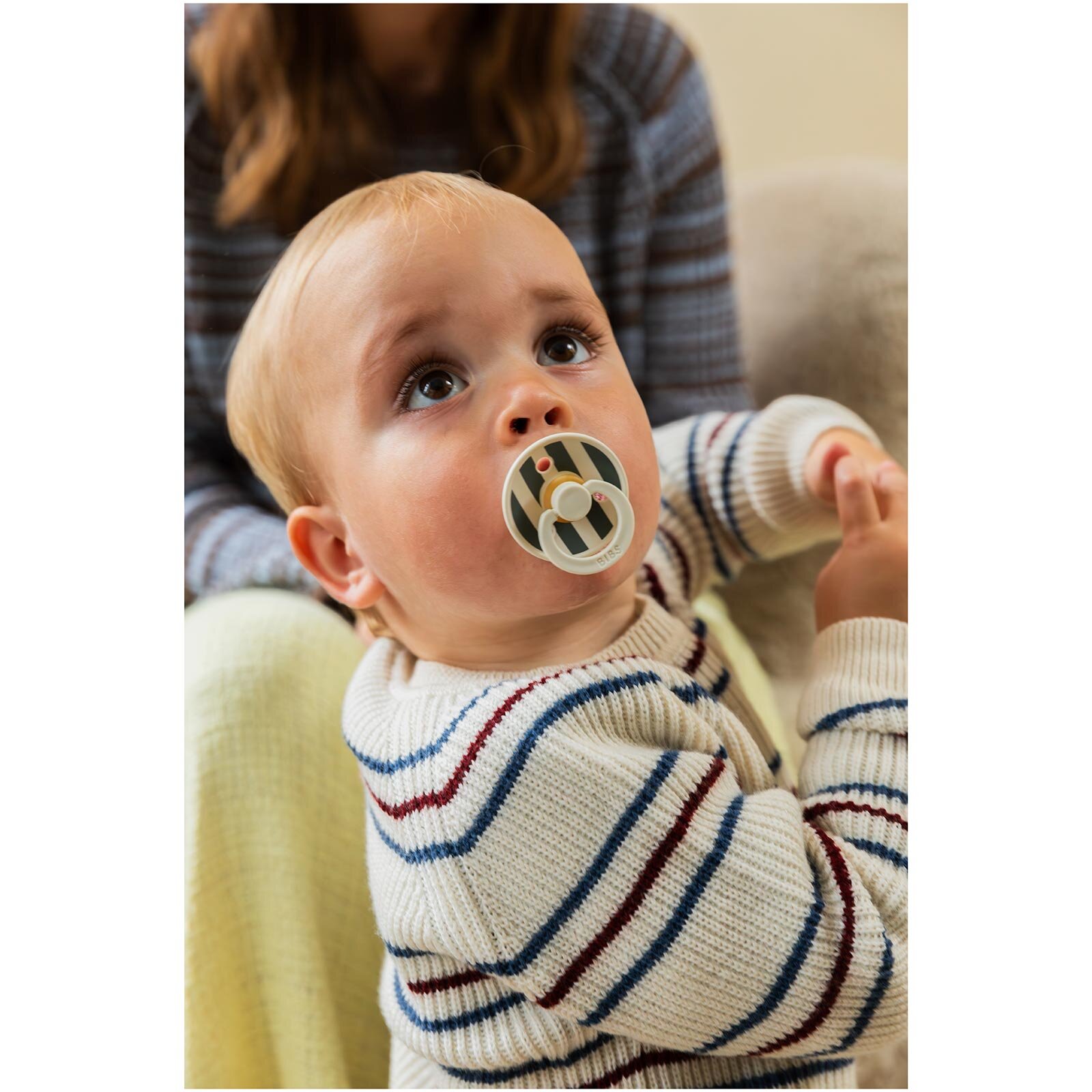 Bibs Studio Colour Block Kauçuk Emzik-Steel 6+Ay