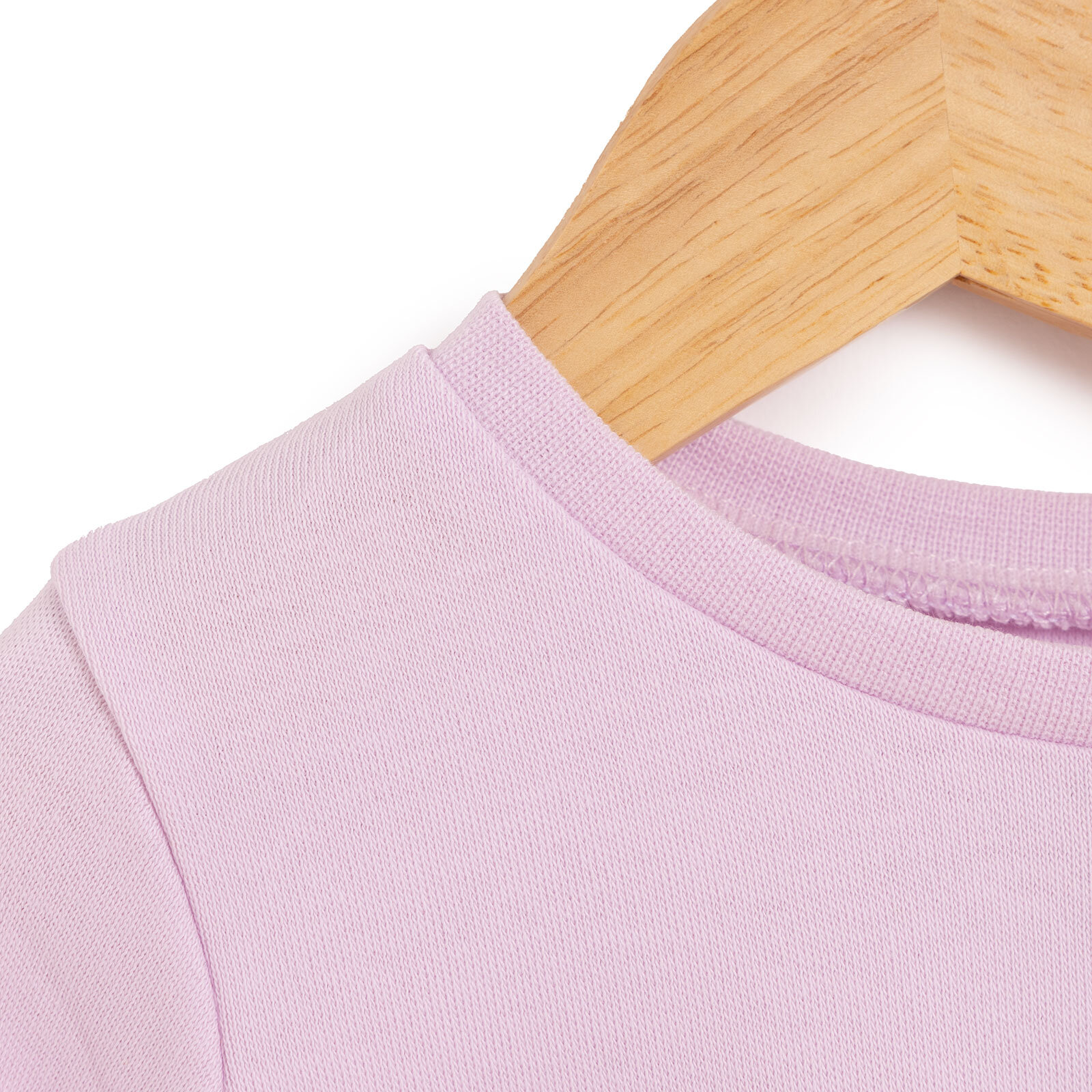 Kız Bebek Pijama Takım Salyangoz Desen Bisiklet Yaka Uzun Kol Lilla