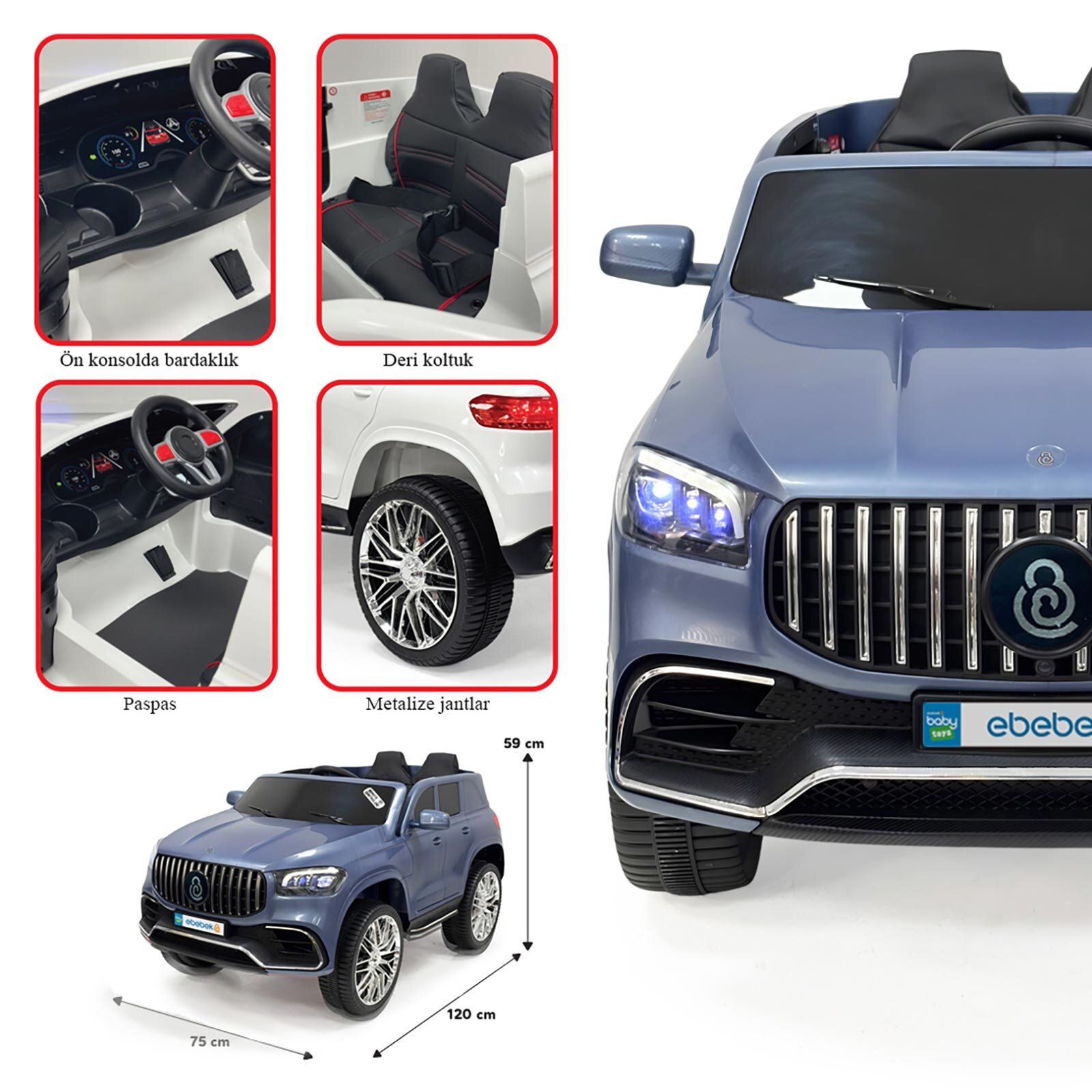 Blue Rover 12 Volt Uzaktan Kumandalı Akülü Araba