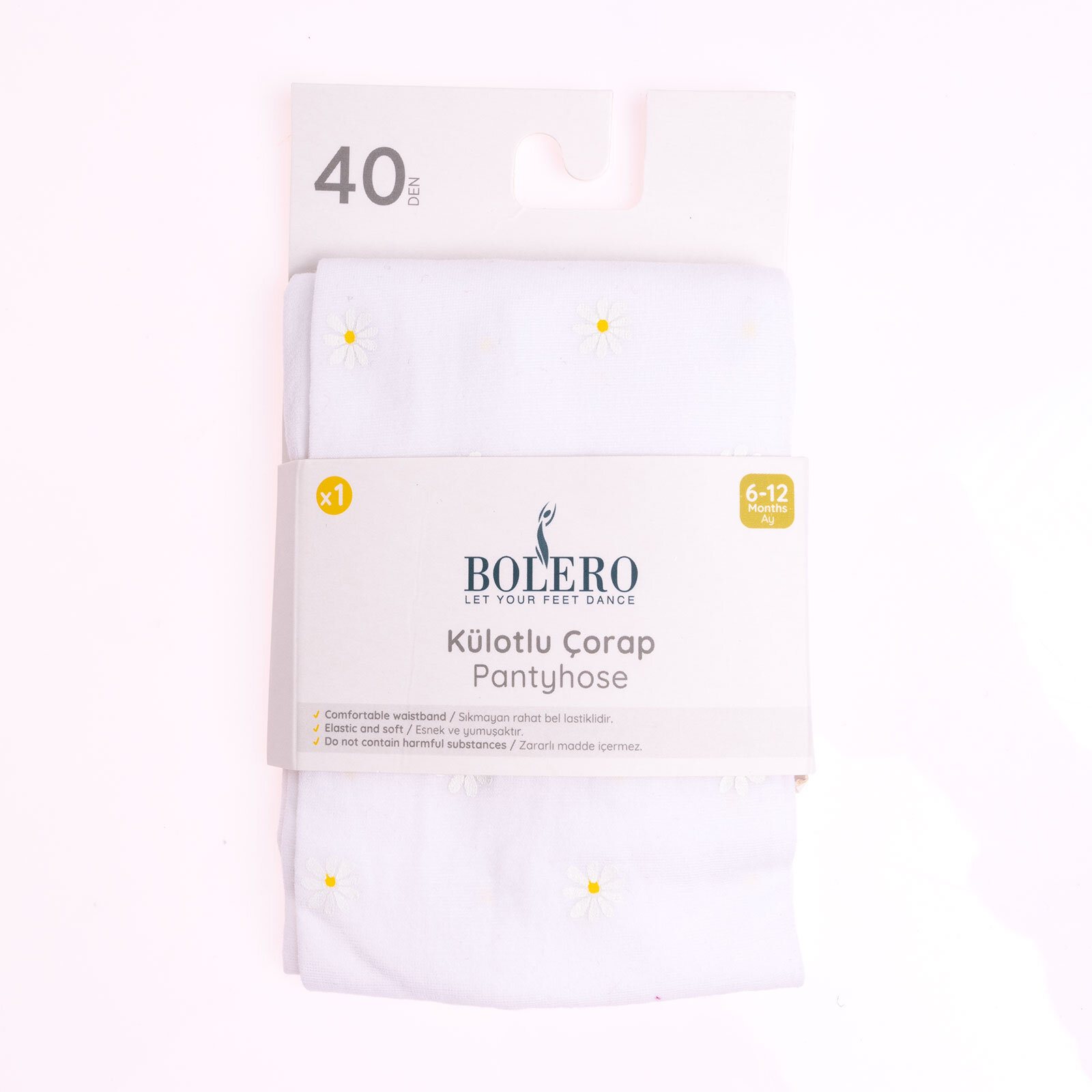 Bolero Çiçekli Mus Külotlu Çorap Kız Bebek