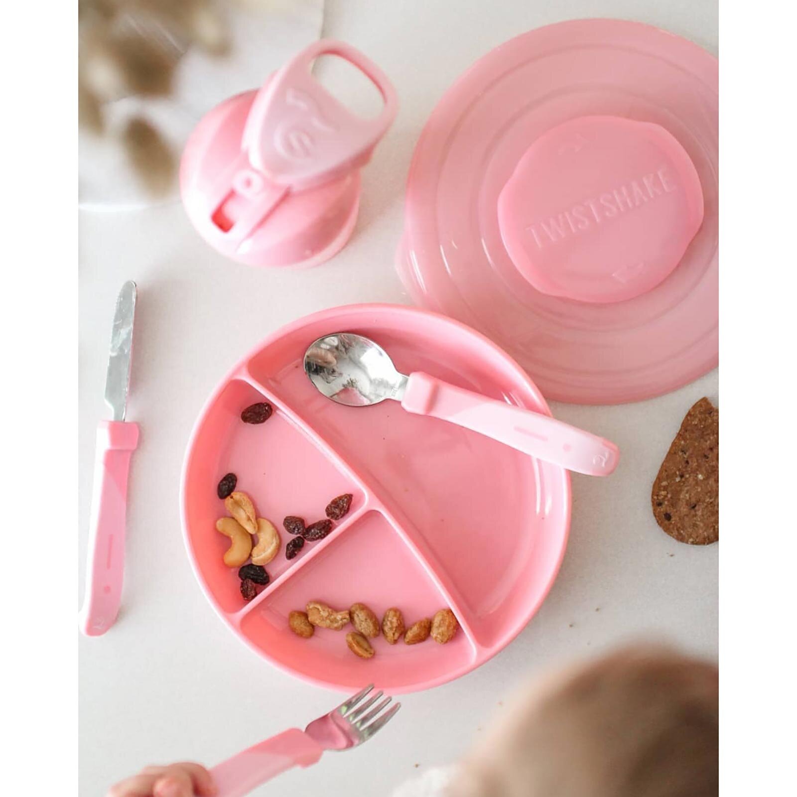 Bölmeli Tabak Pembe 6+Ay