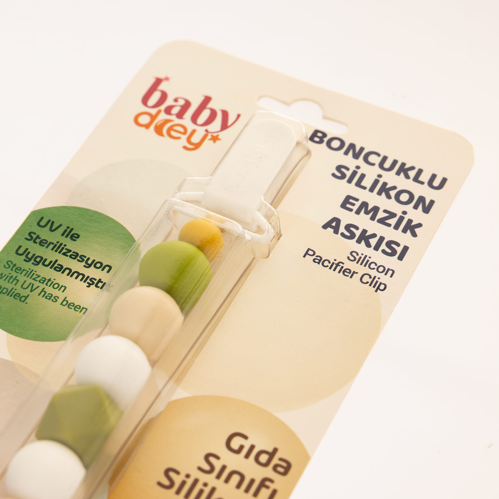 Boncuklu Silikon Emzik Askısı