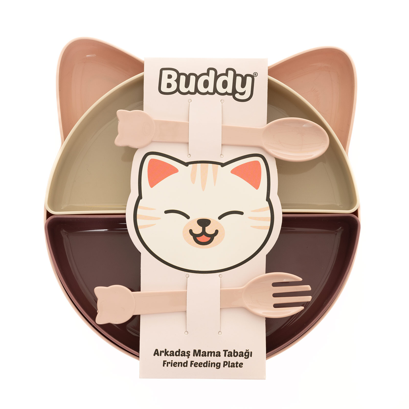 Buddy Mama Tabağı - 7 Parça Pembe-Mor-Beyaz Buddy Mama Tabağı - 7 Parça Pembe-Mor-Beyaz