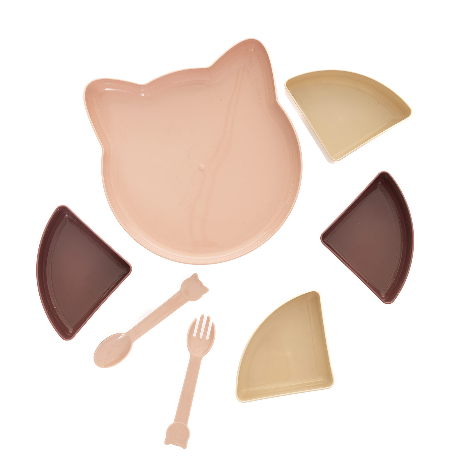 Buddy Mama Tabağı - 7 Parça Pembe-Mor-Beyaz Buddy Mama Tabağı - 7 Parça Pembe-Mor-Beyaz