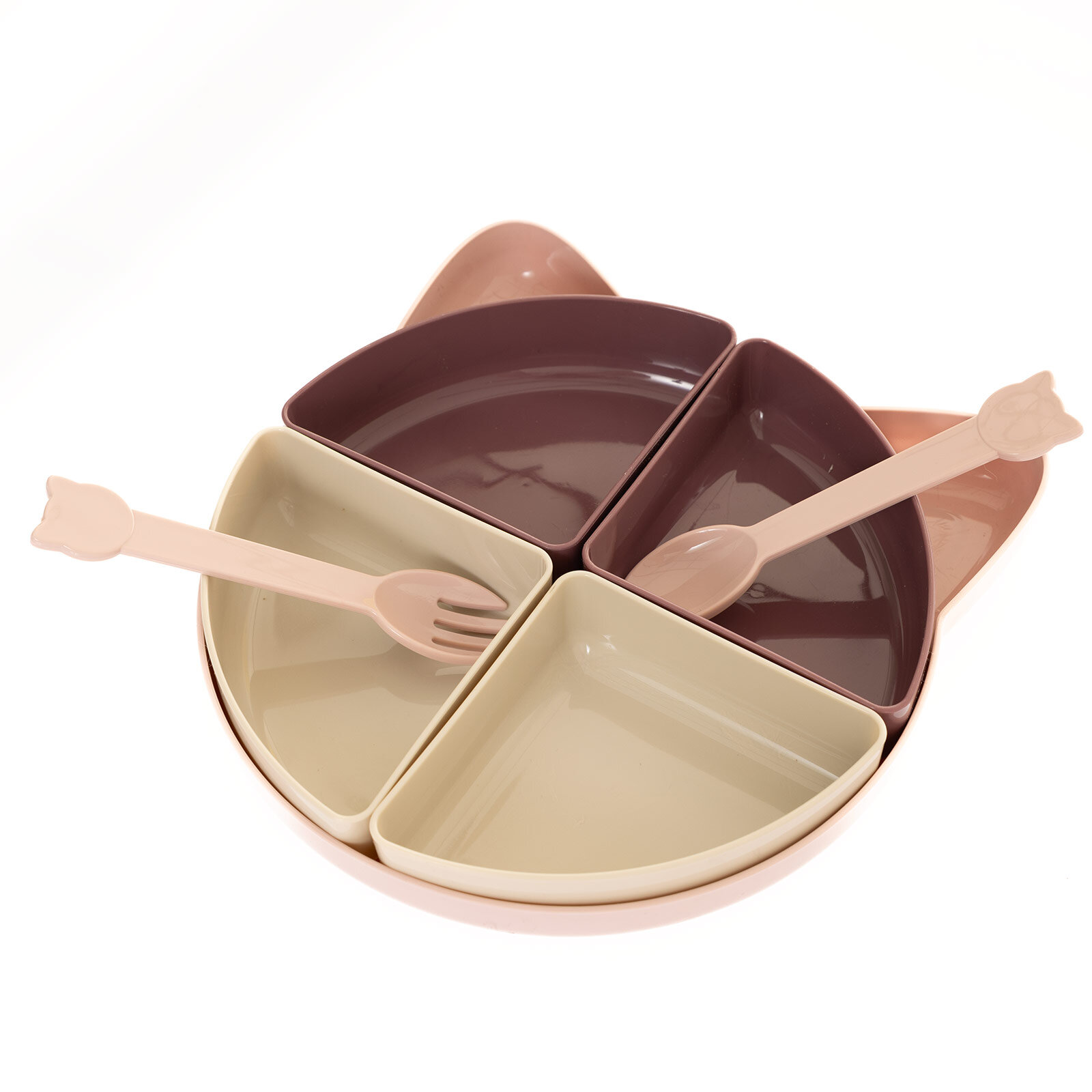 Buddy Mama Tabağı - 7 Parça Pembe-Mor-Beyaz Buddy Mama Tabağı - 7 Parça Pembe-Mor-Beyaz