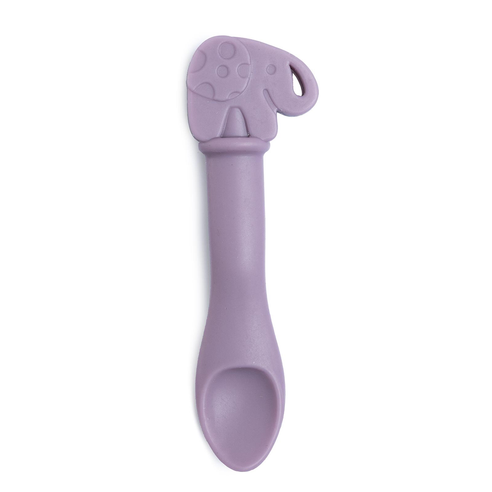 BudDy Silikon Kaşık 2'li Lila Hipopotam ve Fil
