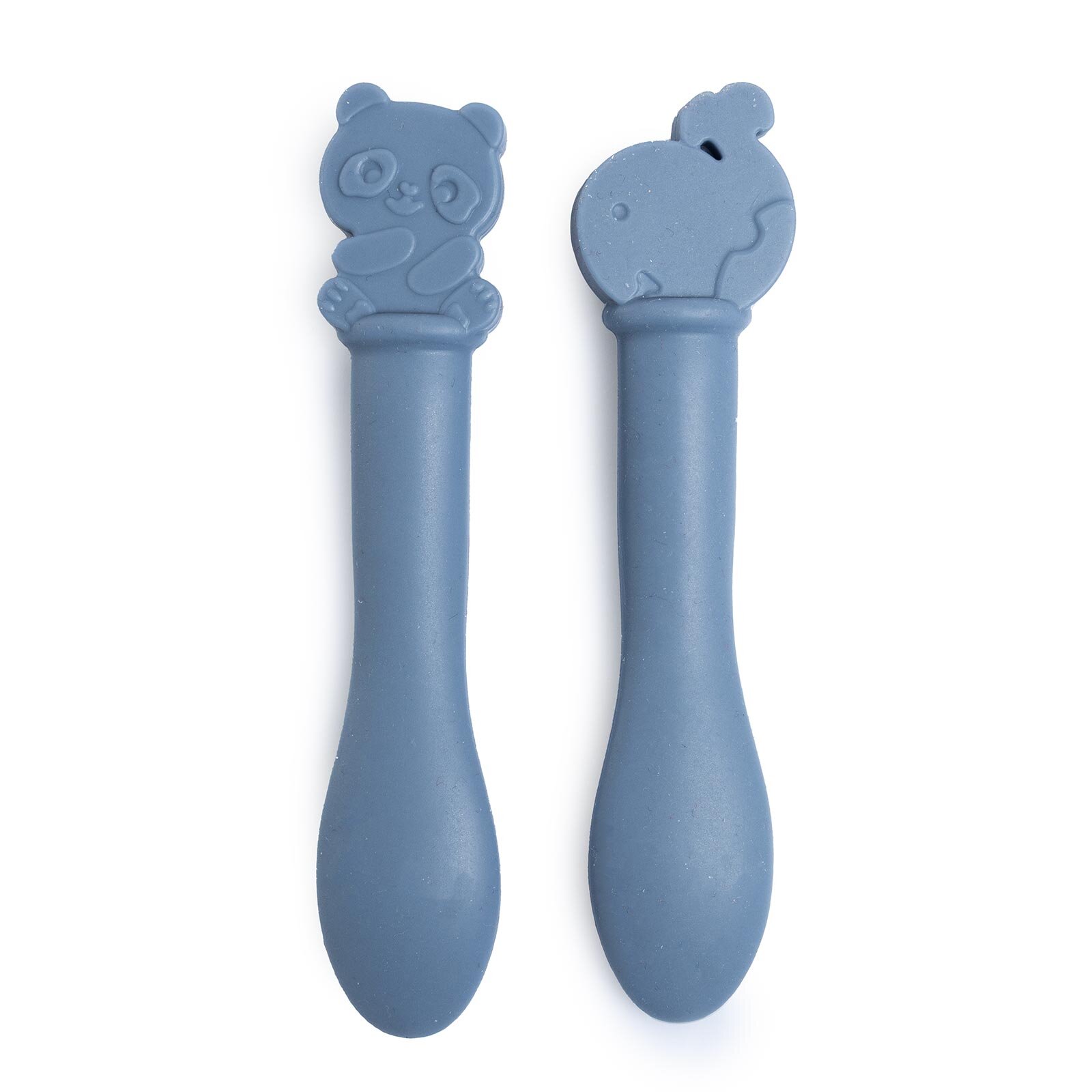 BudDy Silikon Kaşık 2'li Mavi Panda ve Balina