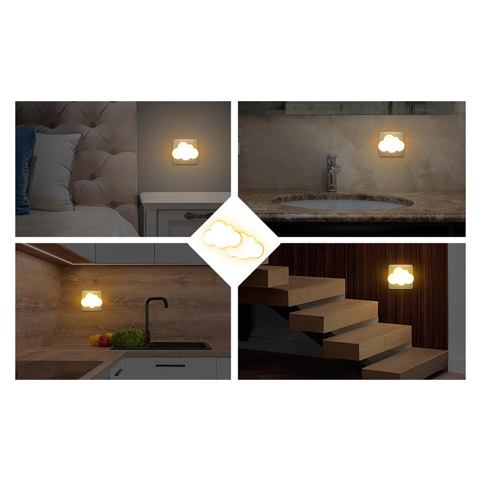 Bulut Priz Girişli Gece Lambası