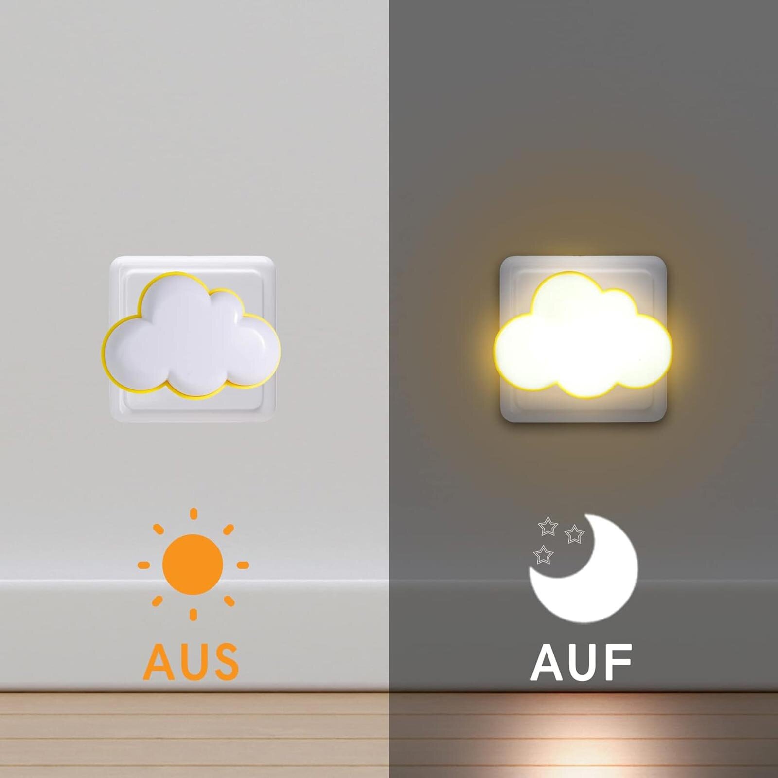 Bulut Priz Girişli Gece Lambası