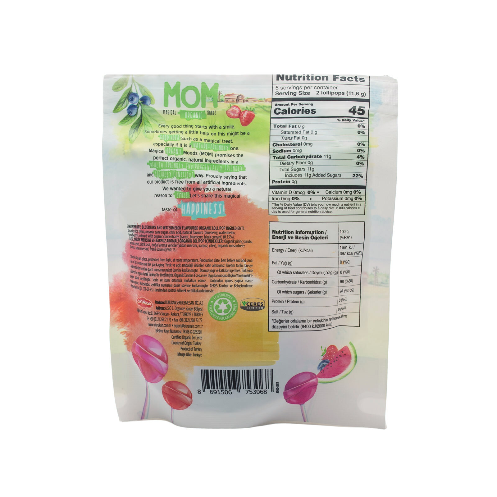 C Vitaminli Organik Lolipop