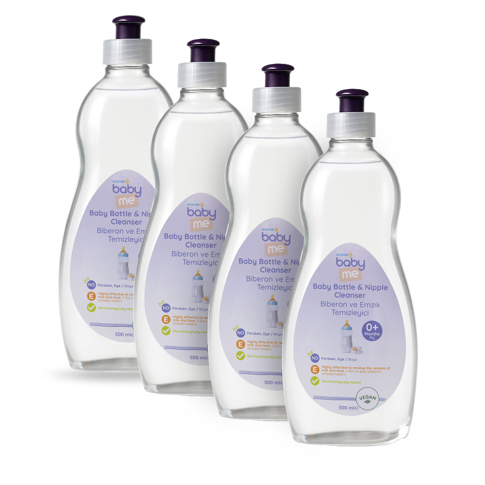 Likit Emzik Biberon Temizleyici 4x500ml Likit Emzik Biberon Temizleyici 4x500ml