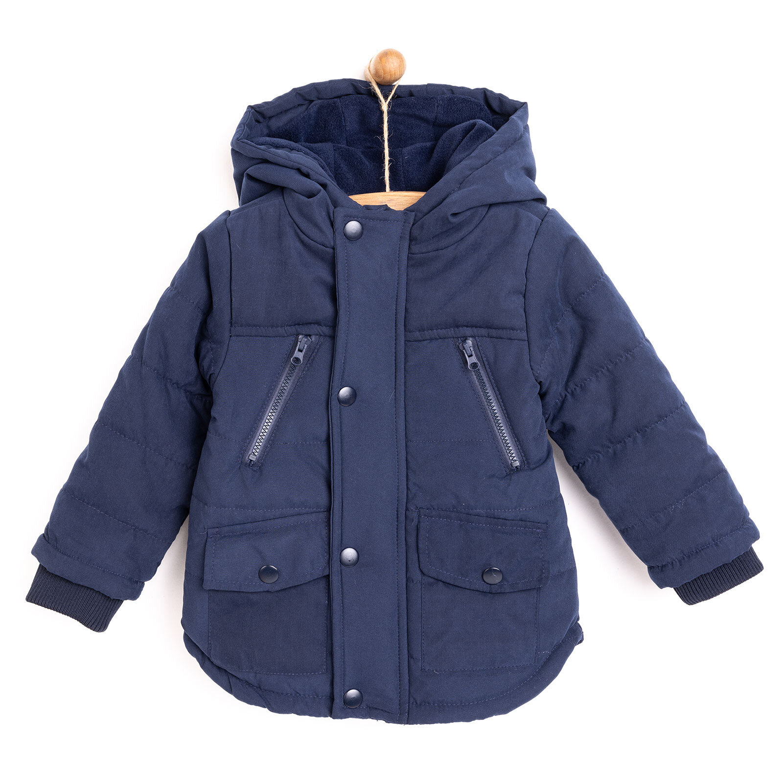 Kapitoneli Kapüşonlu Mont Erkek Bebek