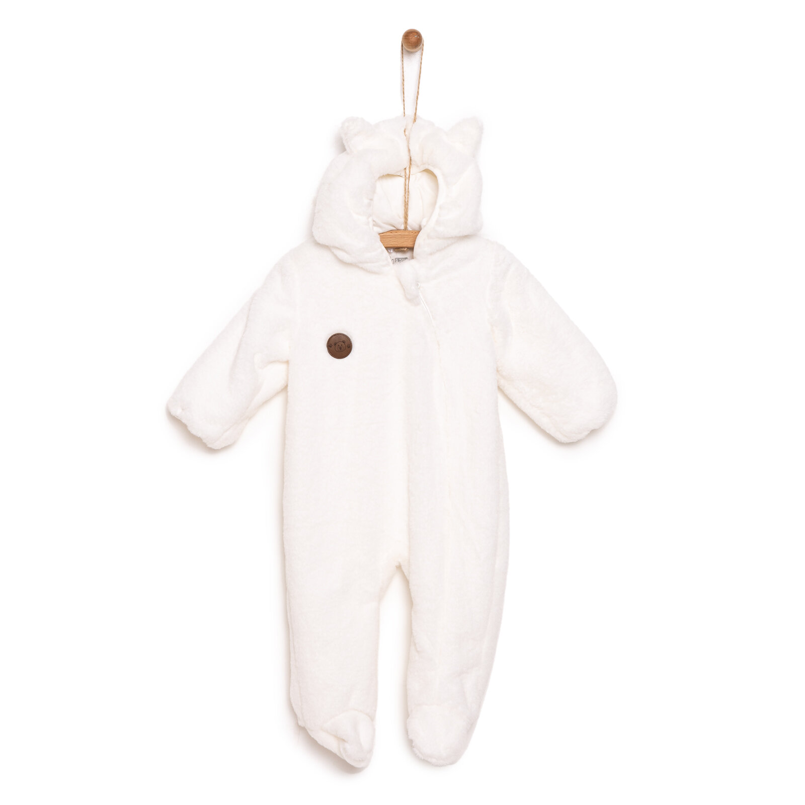 Yenidoğan Unisex Peluş Patikli Tulum