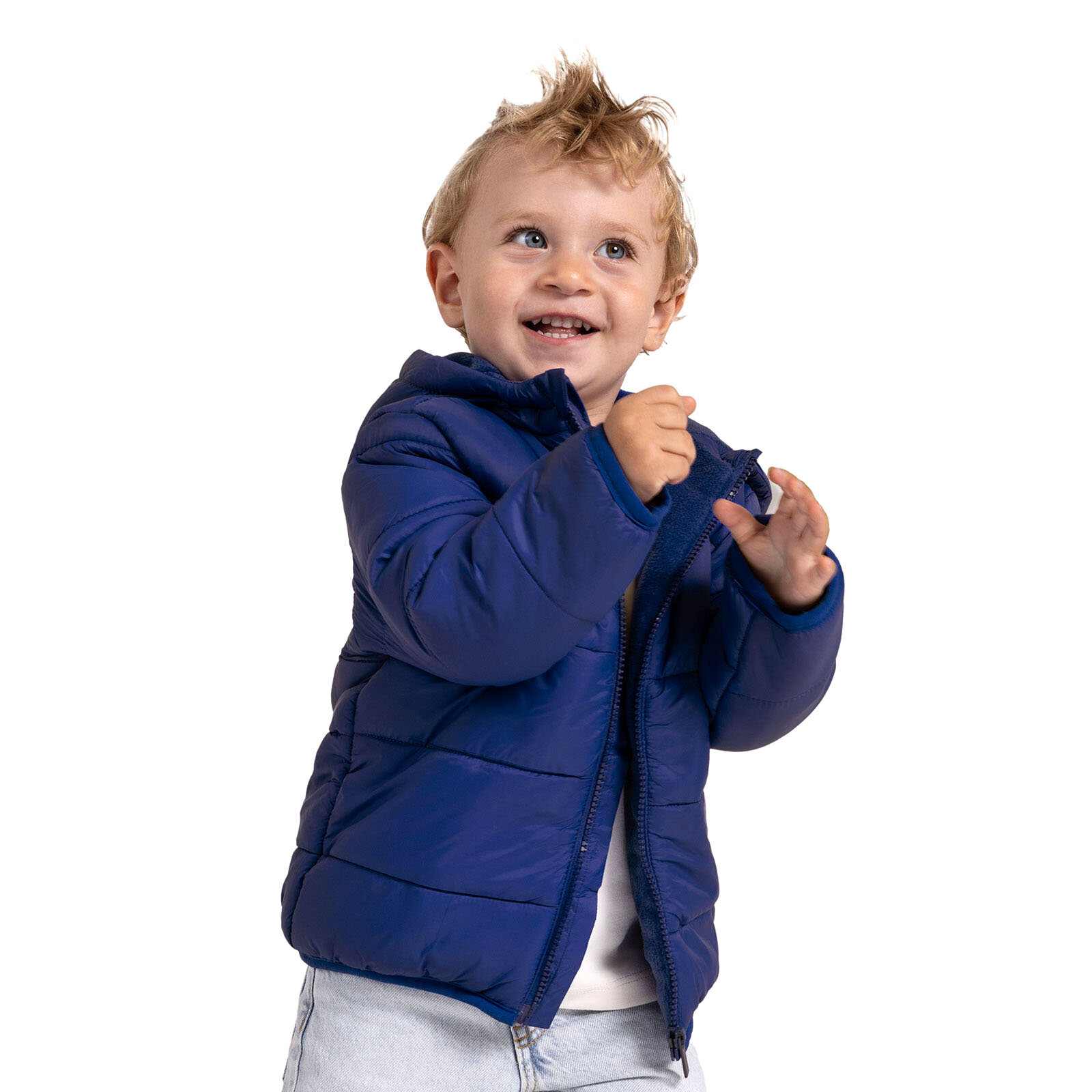 Erkek Bebek Mont Fermuarlı Uzun Kol