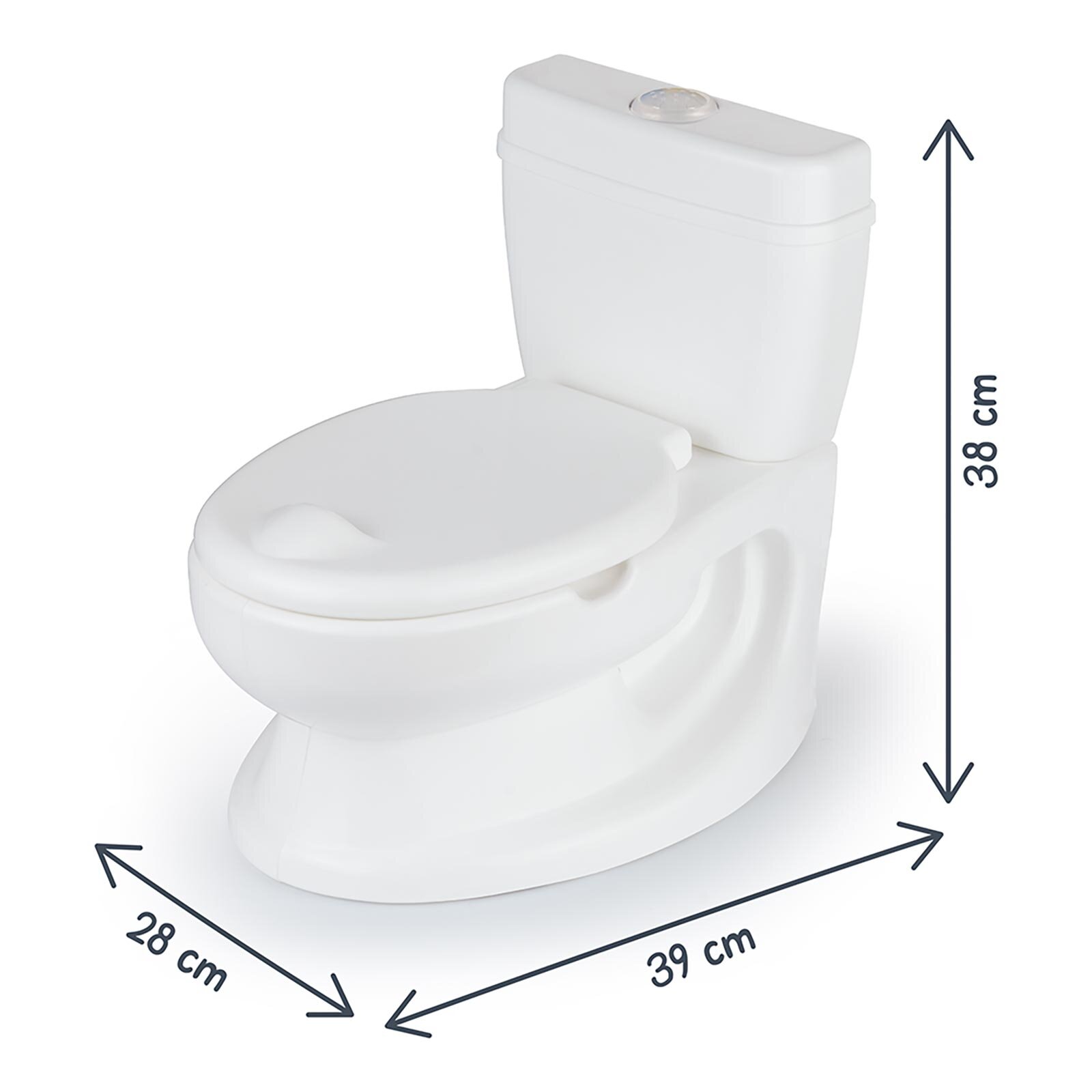 Bebek Tuvalet Eğitimi Lazımlık Klozet 18 Ay+ Beyaz