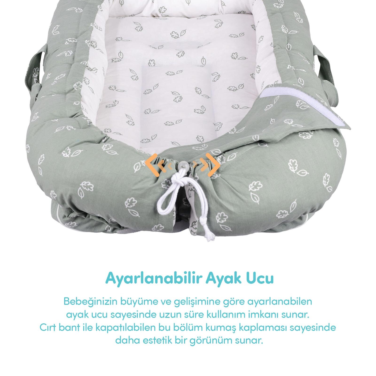 Anne Yanı Bebek Reflü Yatağı Yeşil