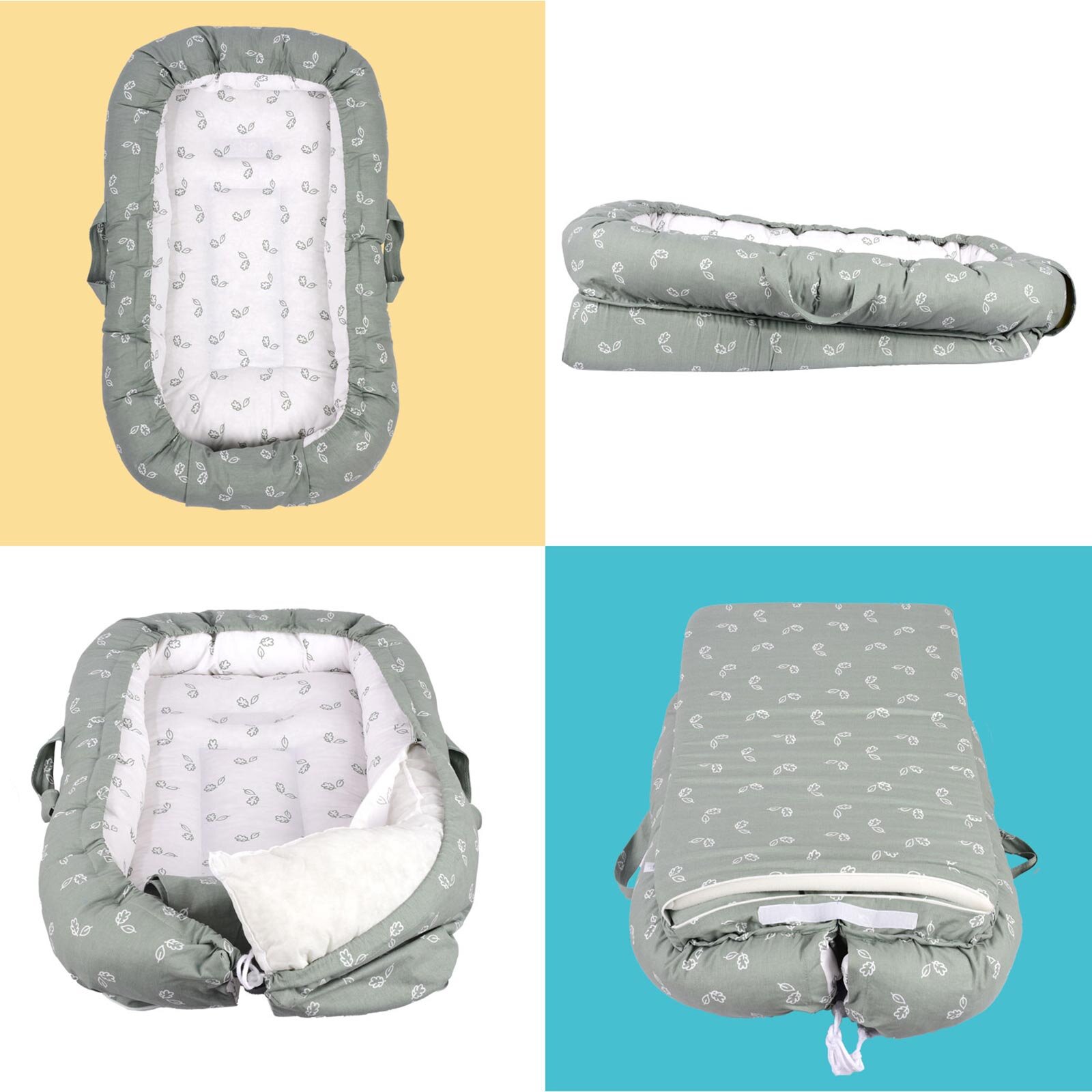 Anne Yanı Bebek Reflü Yatağı Yeşil