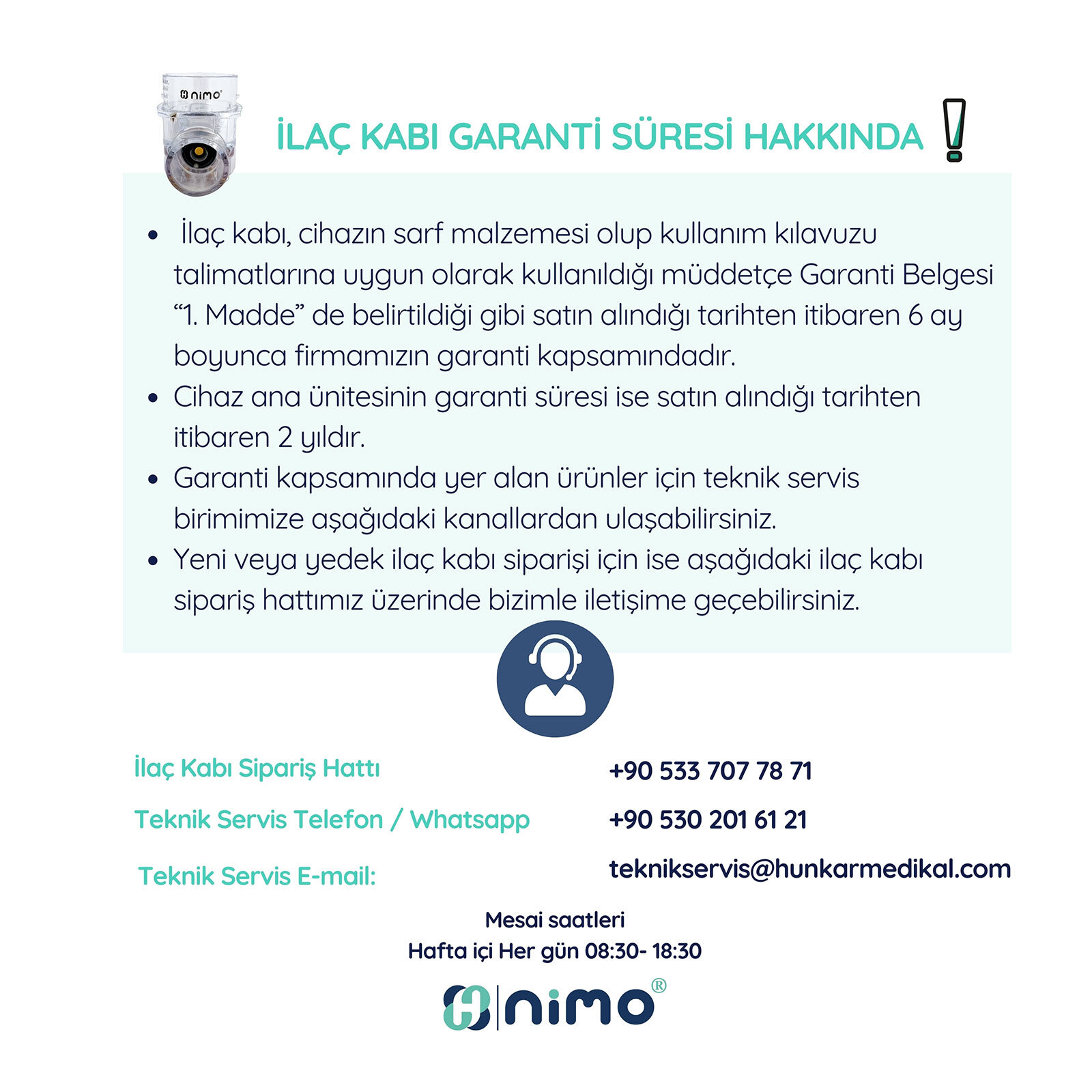 Nimo Taşınabilir Mesh Nebulizatör Nimo Taşınabilir Mesh Nebulizatör