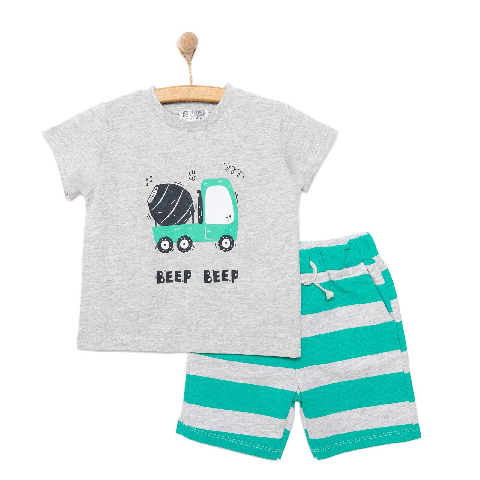 Cars&Roads Erkek Kamyon Baskılı Tshirt-Şort Erkek Bebek