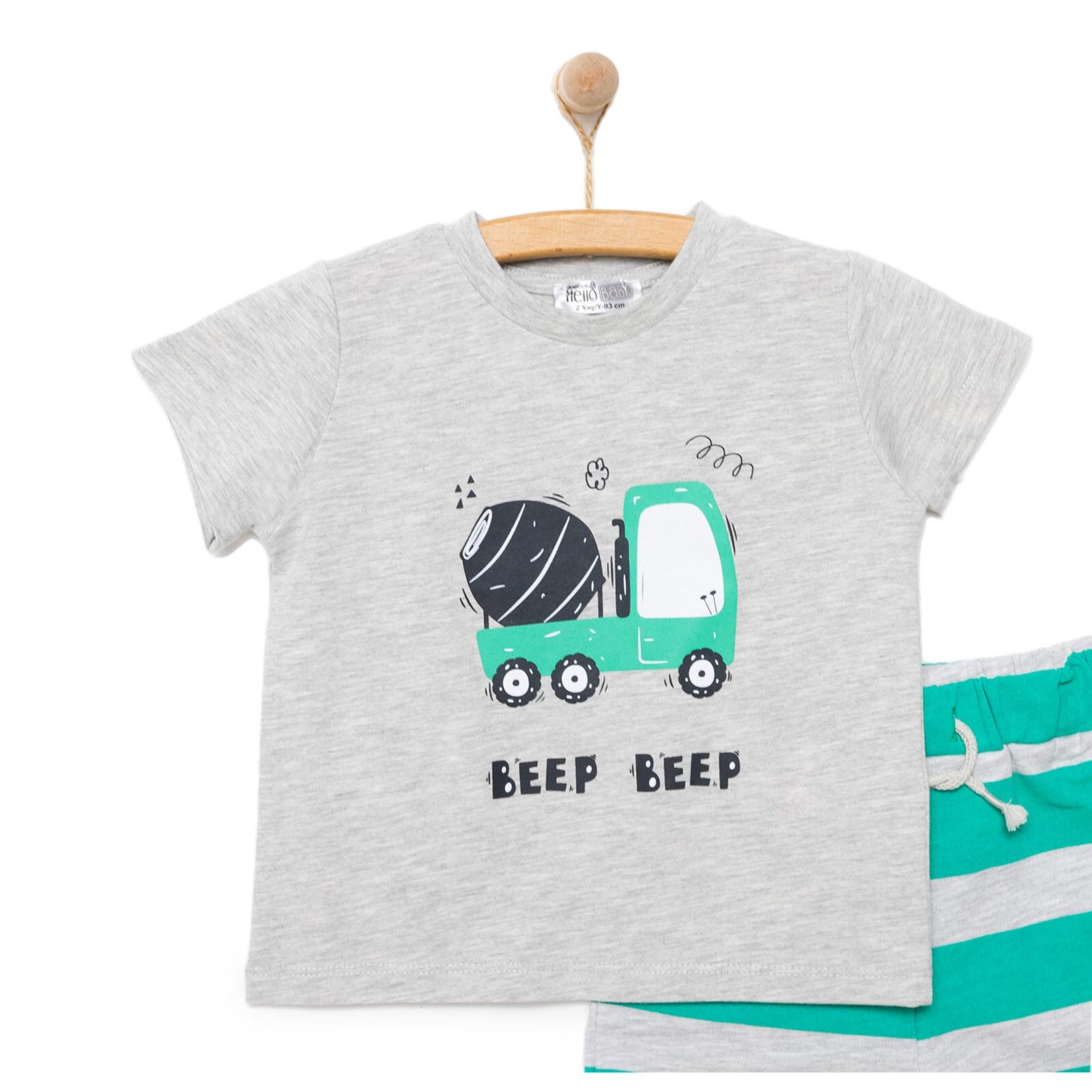 Cars&Roads Erkek Kamyon Baskılı Tshirt-Şort Erkek Bebek