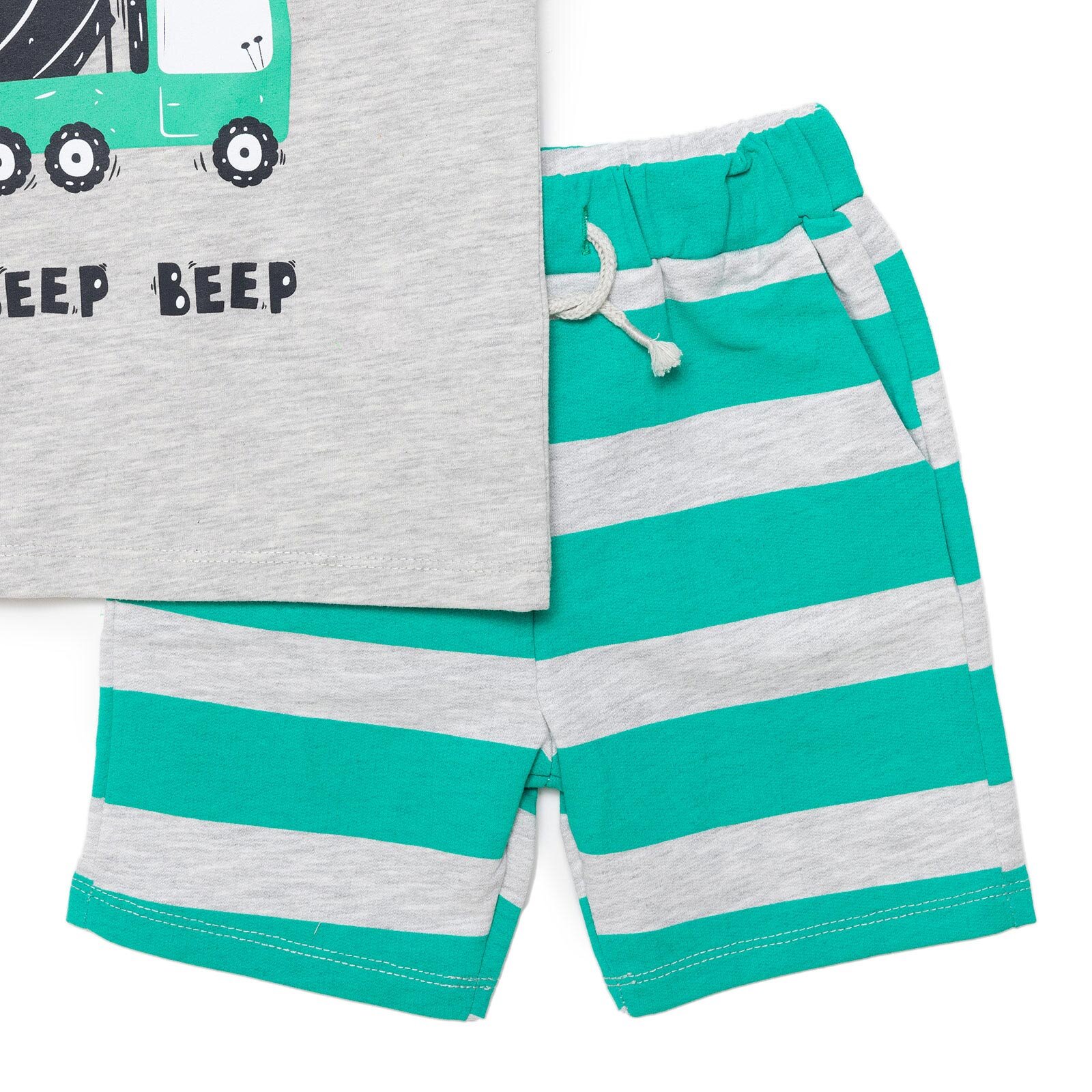Cars&Roads Erkek Kamyon Baskılı Tshirt-Şort Erkek Bebek