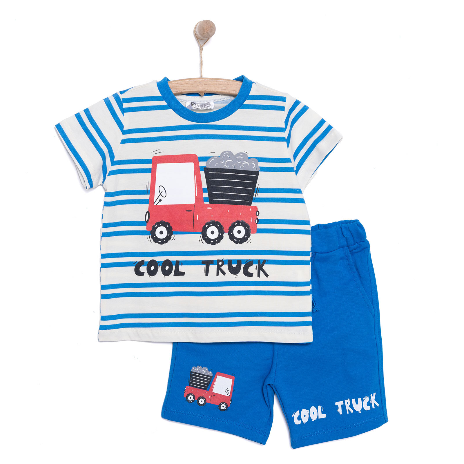 Cars&Roads Erkek Kamyon Baskılı Tshirt-Şort Erkek Bebek