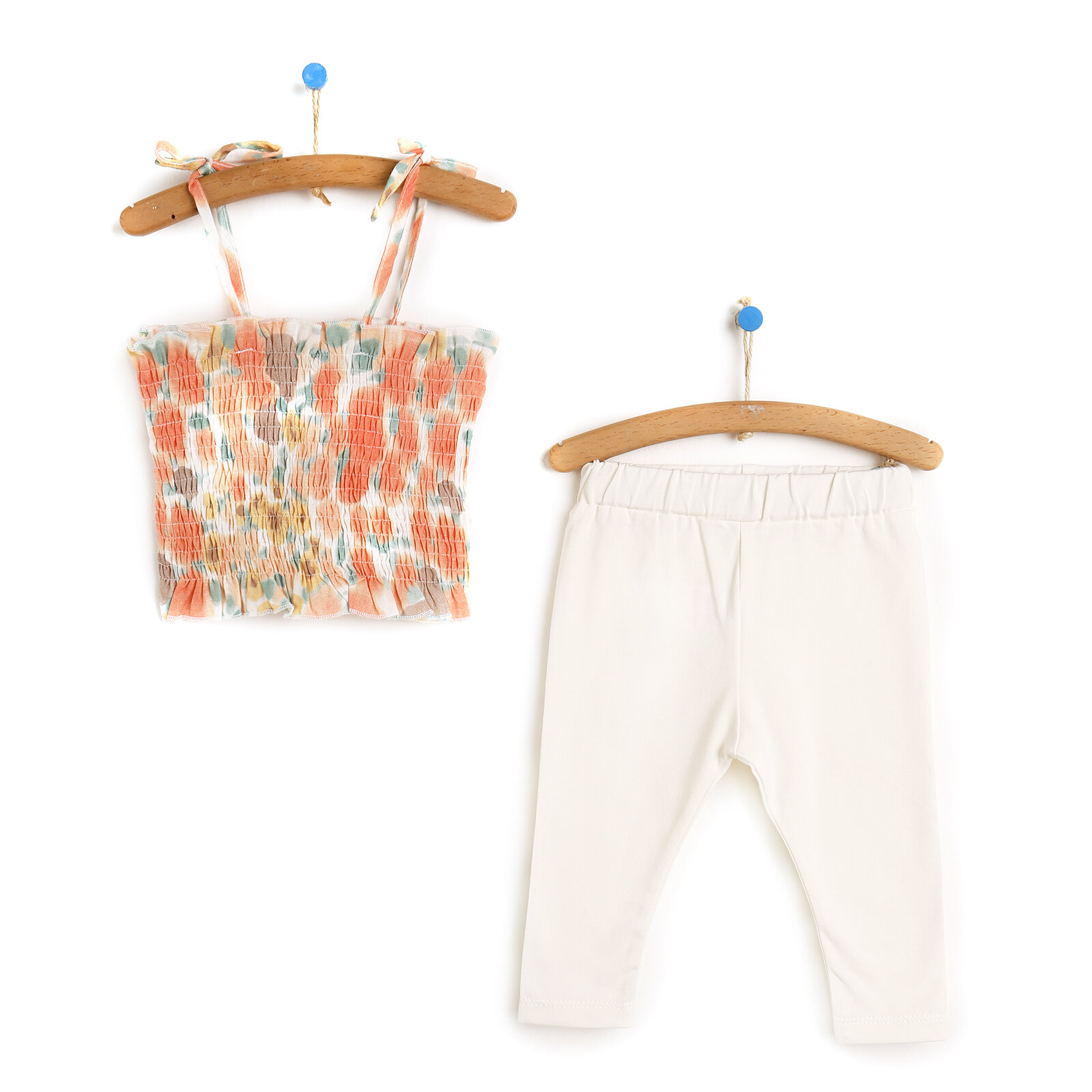 Bloom Party Dokuma Bluz - Tayt Takım