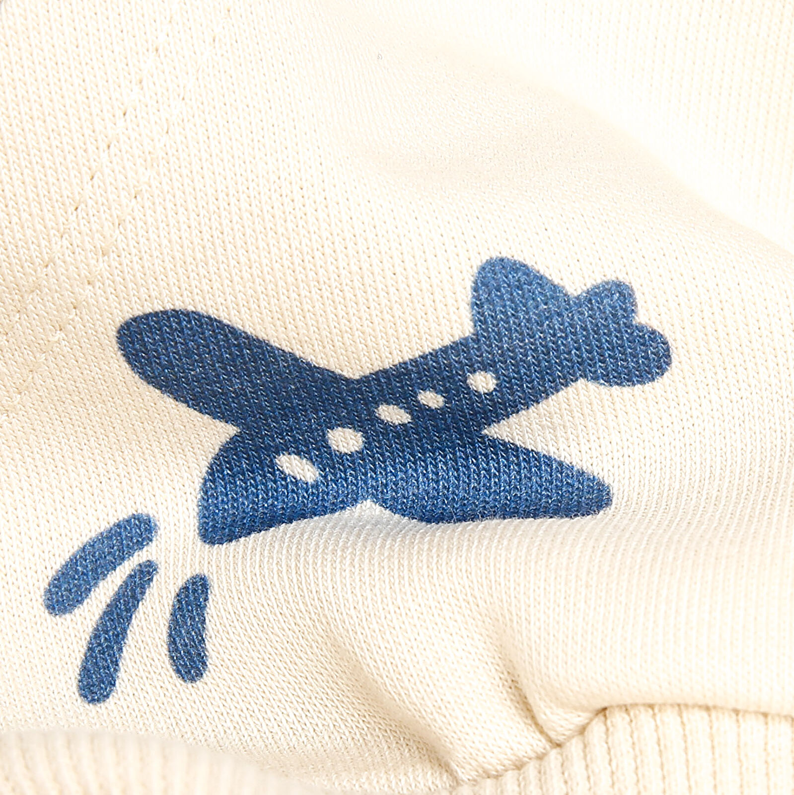 Casual Rota Uçak Baskılı Sweatshirt-Pantolon Şık Takım
