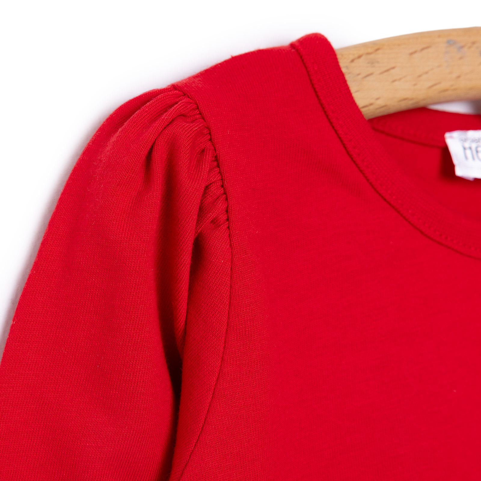 Kız Bebek Tshirt Yıldızlı Celebration Bisiklet Yaka Uzun Kol Kırmızı