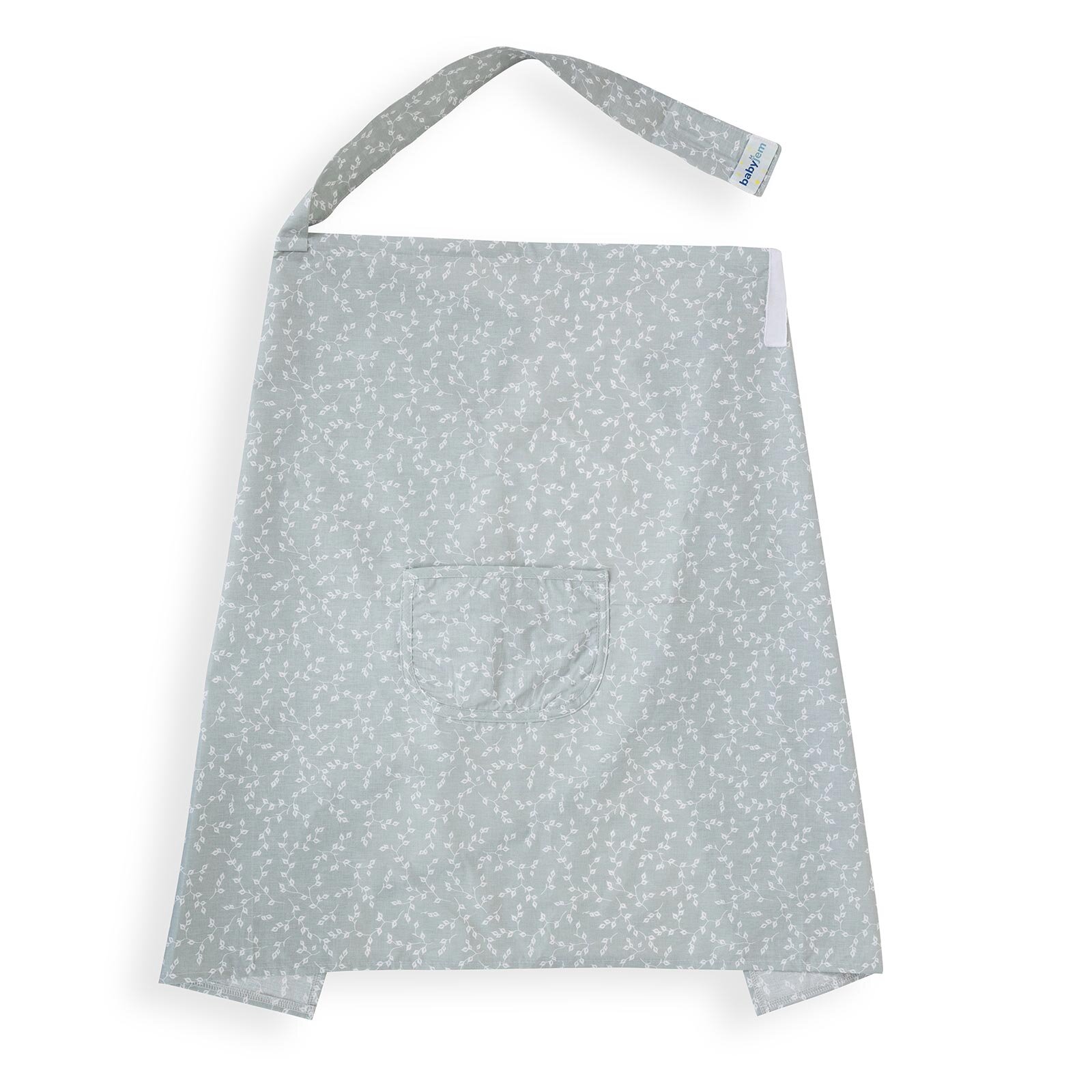 Cepli Emzirme Önlüğü - Yeşil Çiçek