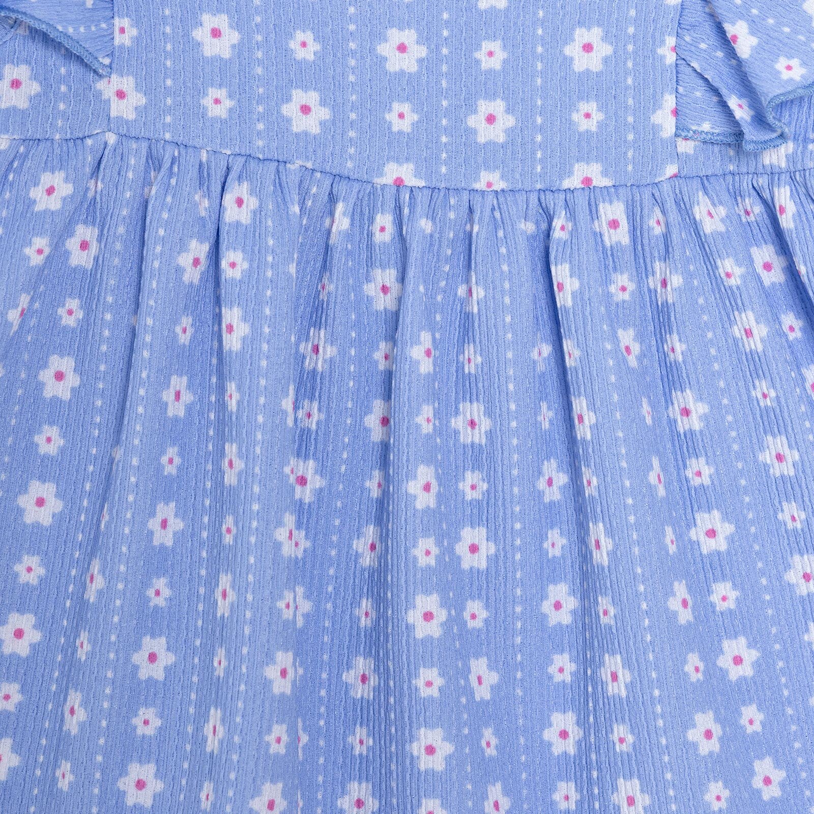 Kız Bebek Cherry Elbise Modelli Yaka Kısa Kol Reçme Paça