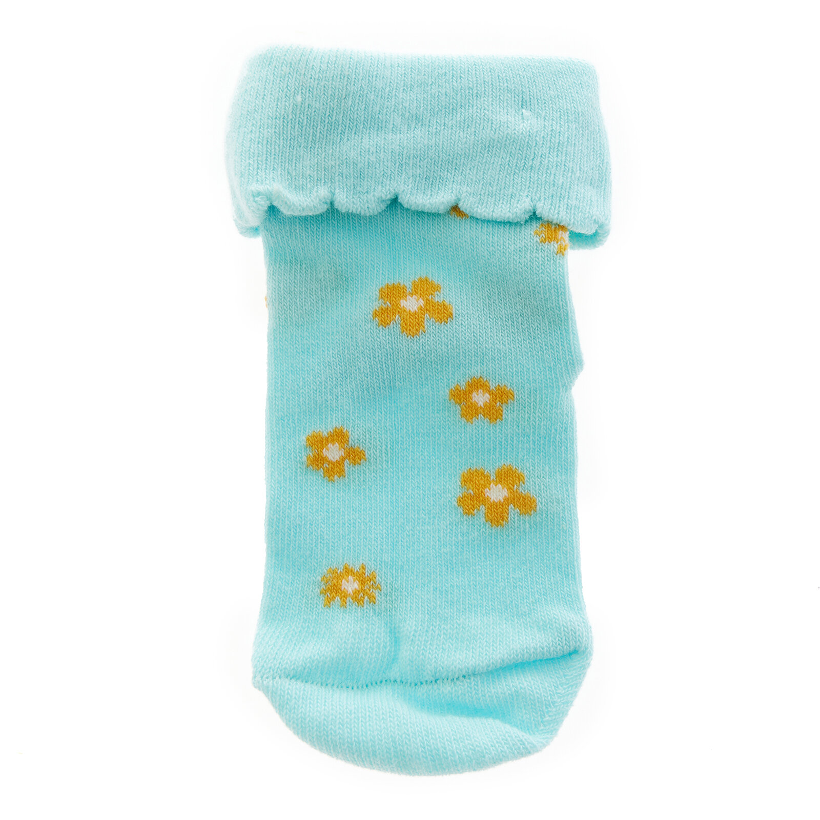 Çiçek Arı Desenli 3D 0-3 Ay ` Kıvrık Çorap 3lü Kıvrık Çorap Kız Bebek