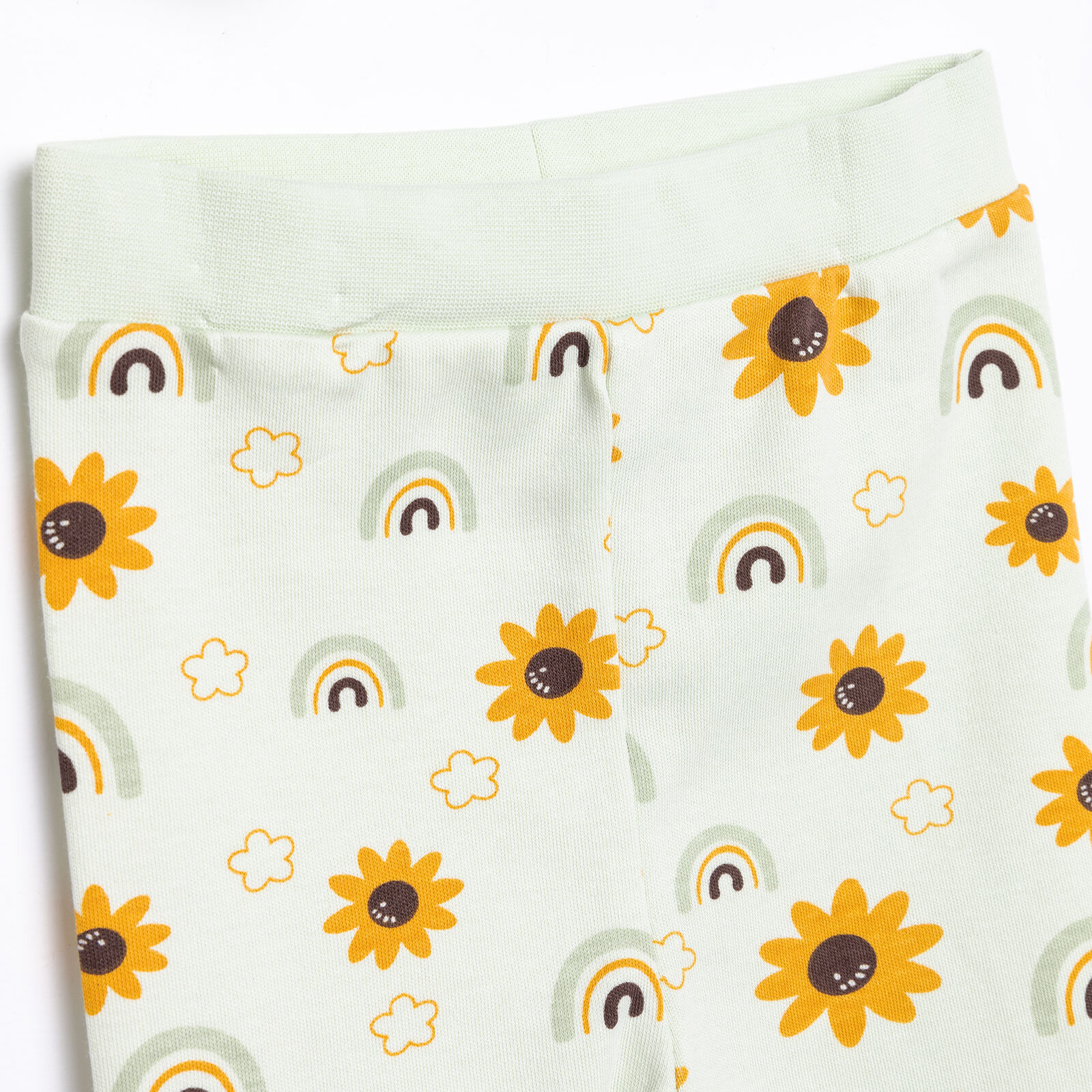 Çiçek Baskılı Yenidoğan  Kız Tshirt-Patikli Alt Kız Bebek