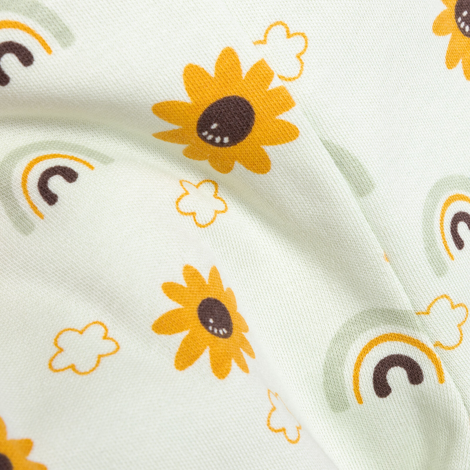 Çiçek Baskılı Yenidoğan  Kız Tshirt-Patikli Alt Kız Bebek