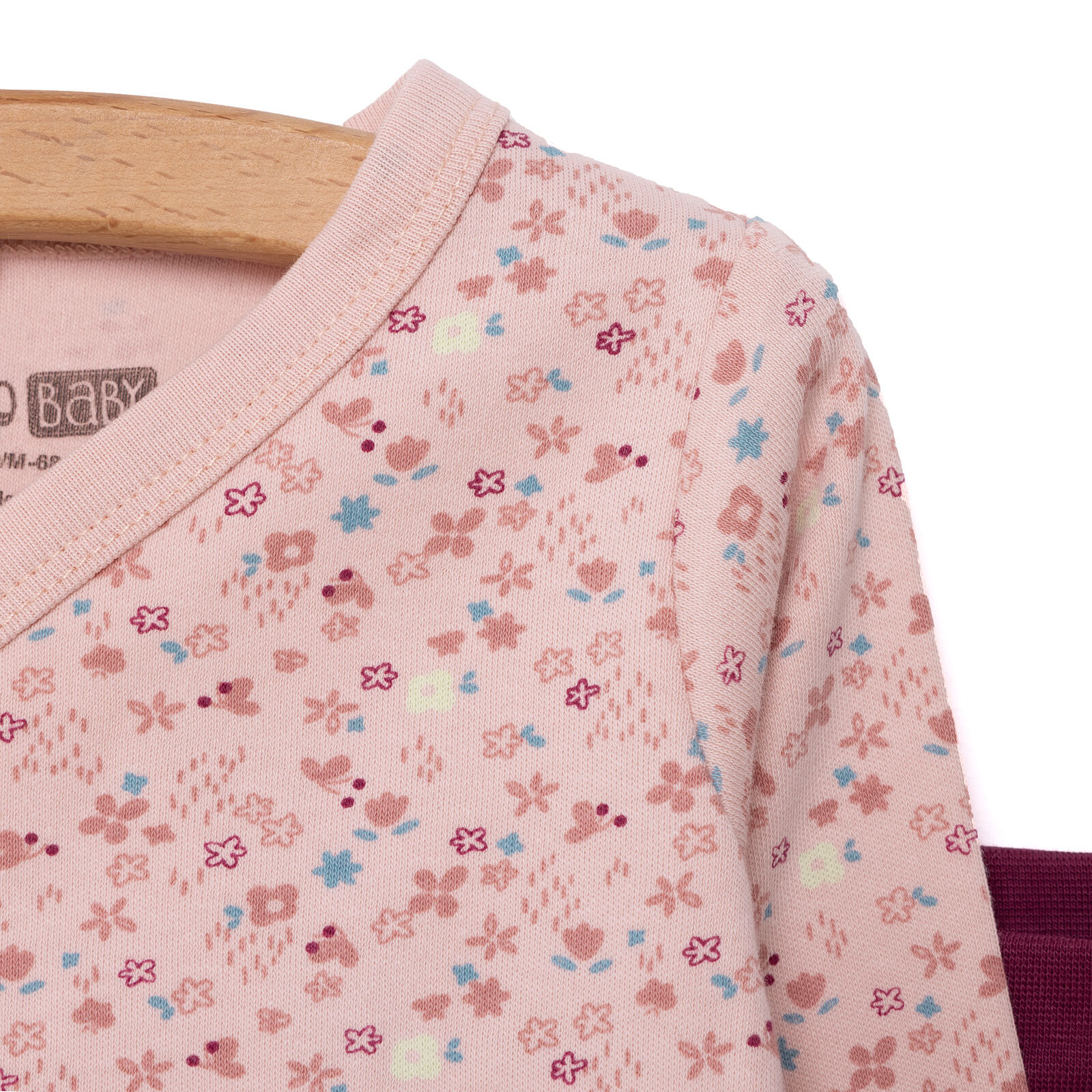 Çiçek Baskılı Yenidoğan Zıbın-Patikli Alt Kız Bebek