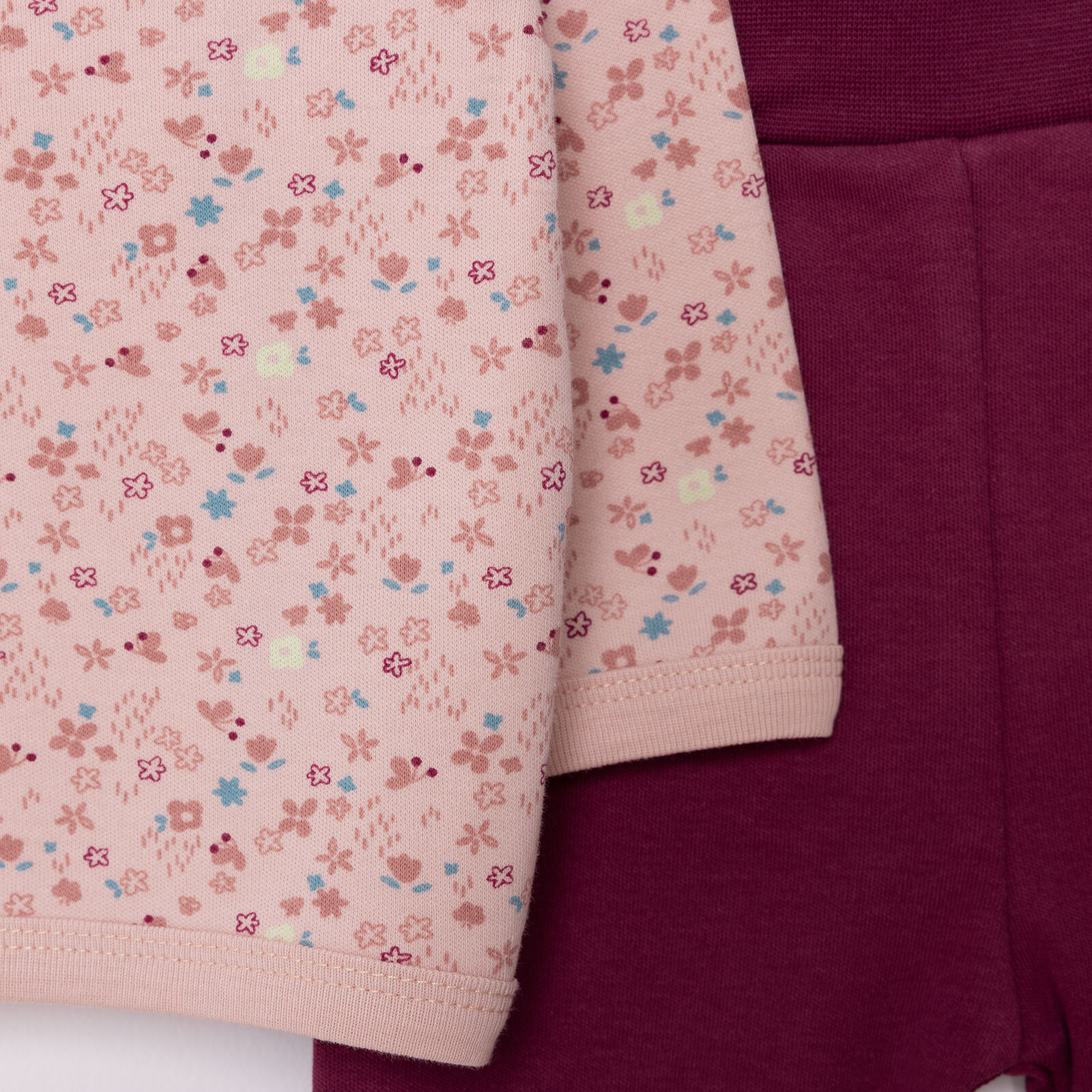 Çiçek Baskılı Yenidoğan Zıbın-Patikli Alt Kız Bebek