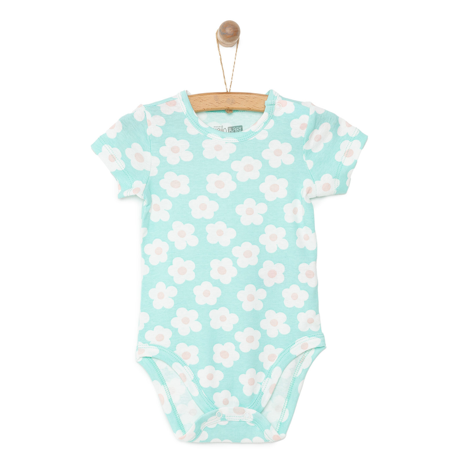 Çiçek Desen Kısa Kol Body