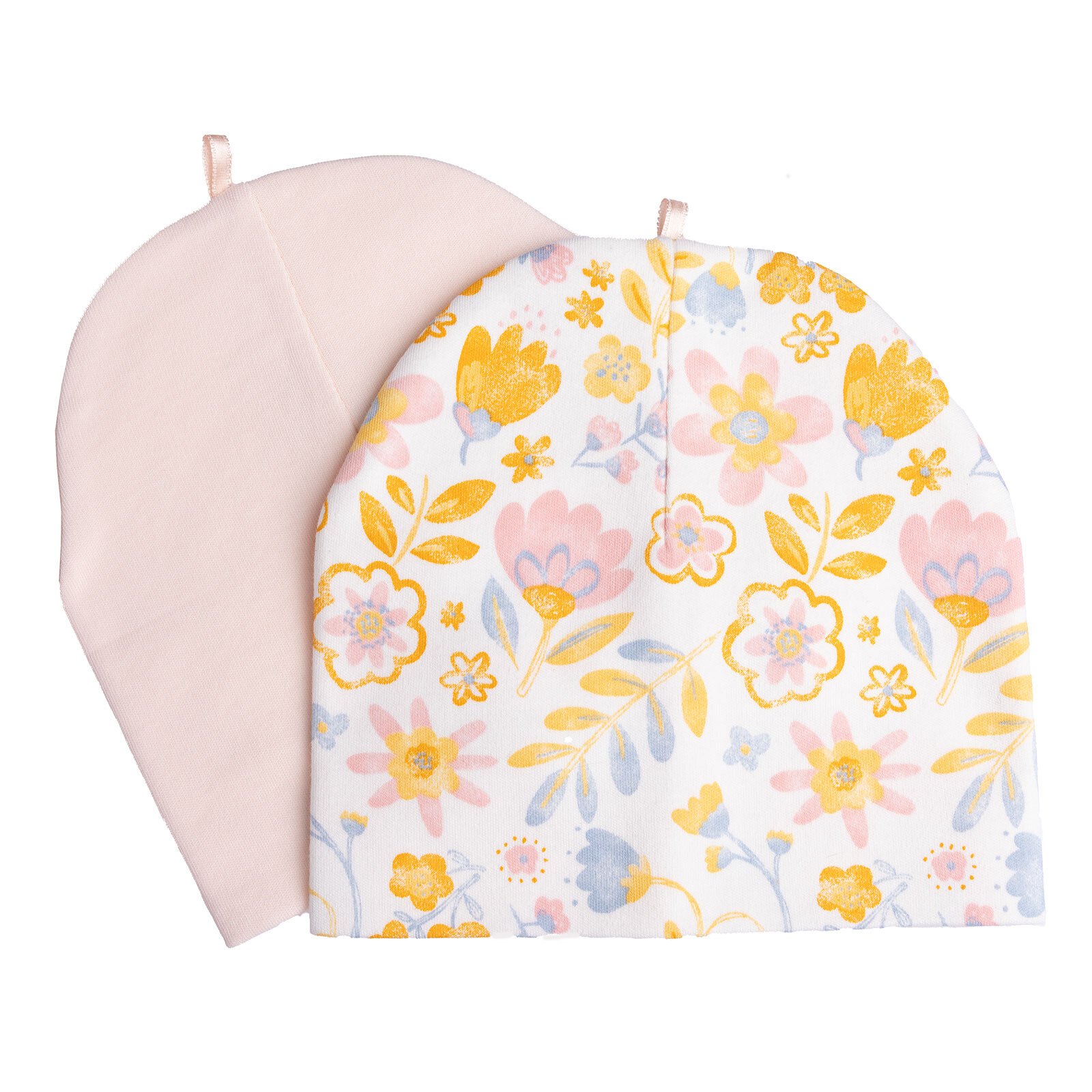 Çiçek Desen Kız 2li Örme Bere Kız Bebek