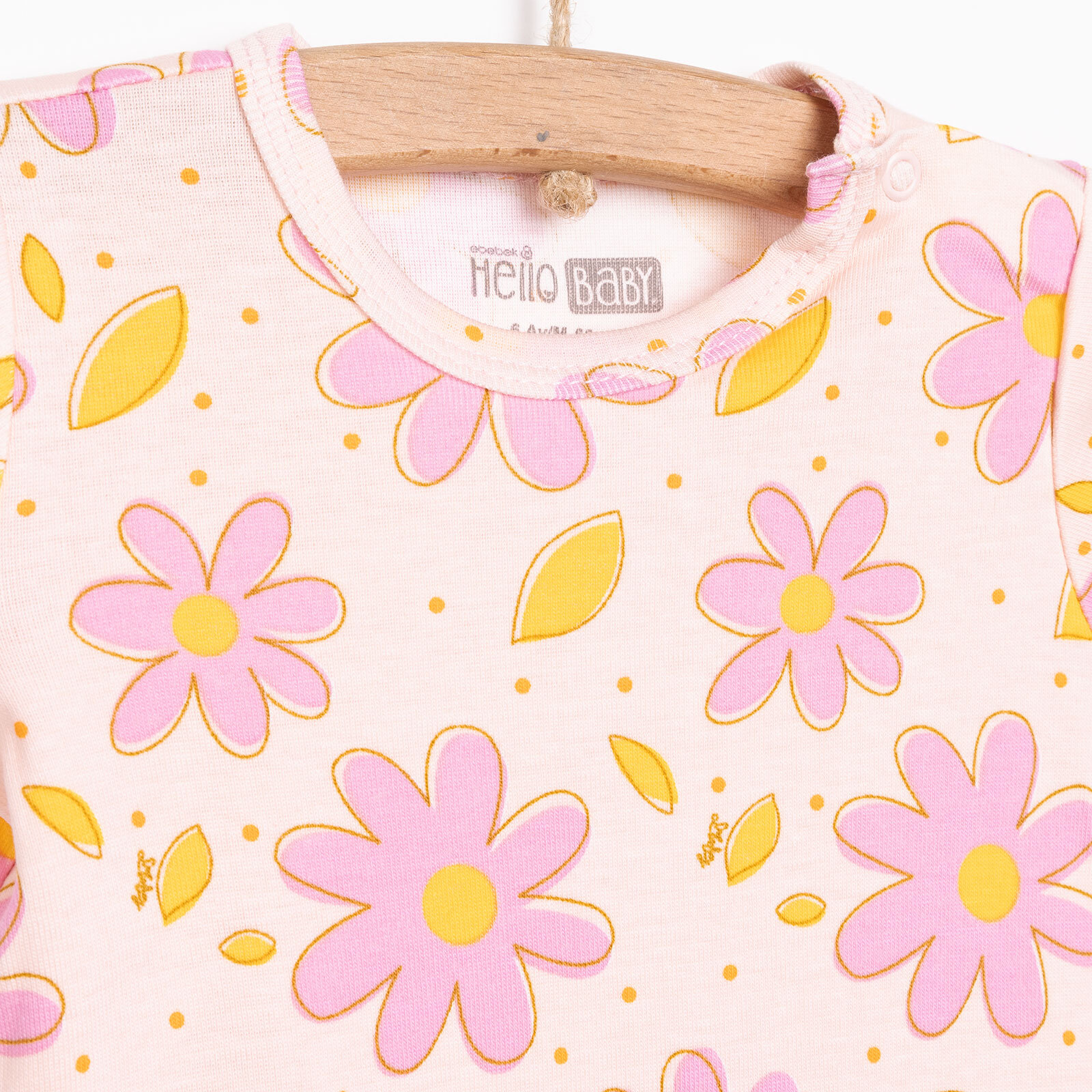 Çiçek Desenli Kısa Kol Body